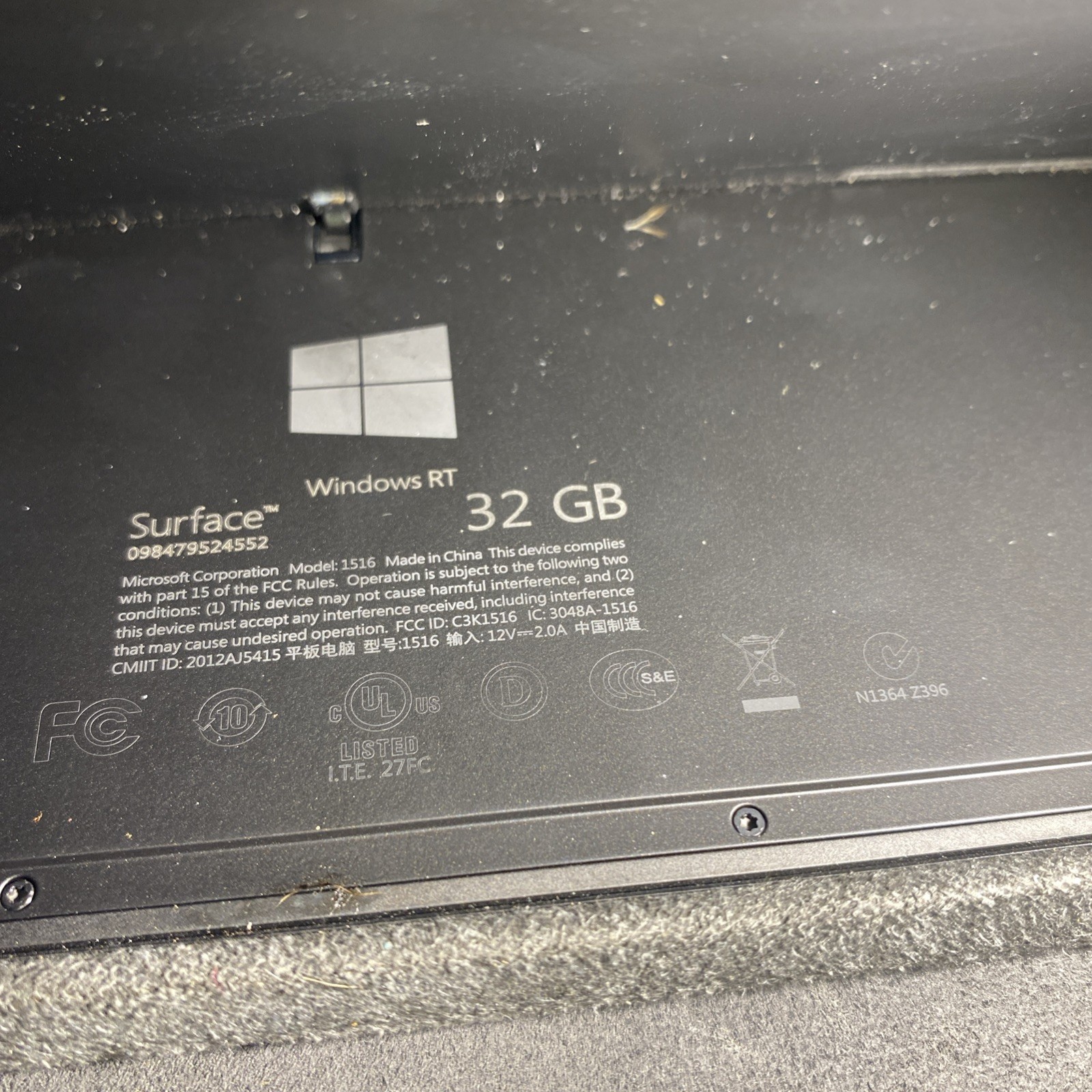 Microsoft Lot Of Two Tablets, Surface 32G & 1796 256 GB, PARTS ONLY AS IS