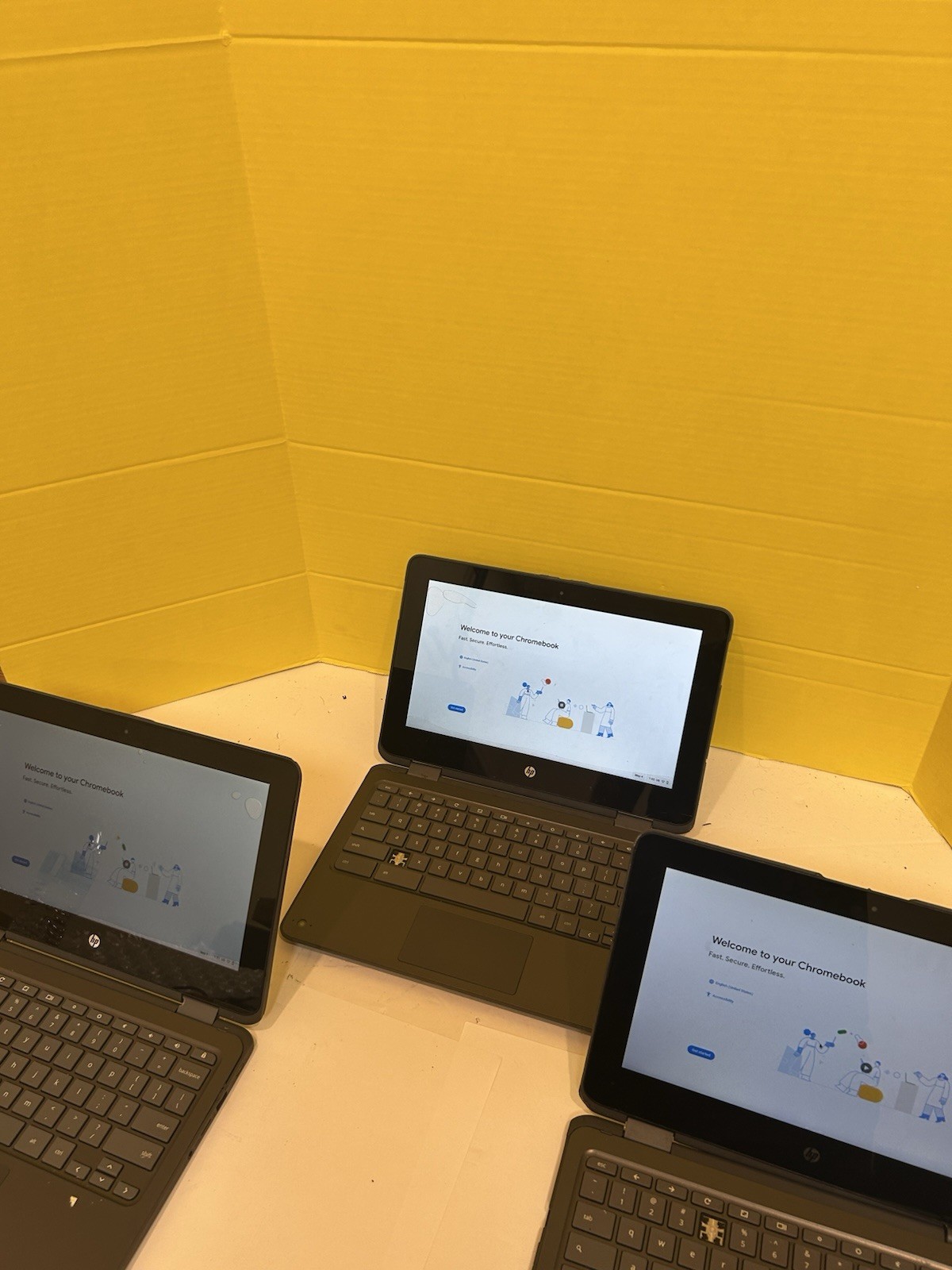 Lot of 3 HP Chromebook x360 11 G1 EE 4GB 32GB For Parts Repair
