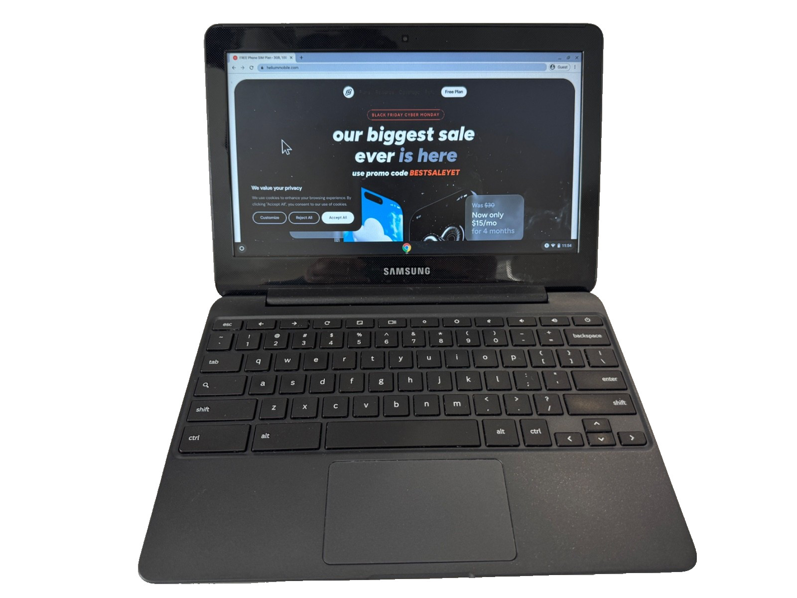 Samsung XE500C13 Chromebook 16GB SSD 11.6-Inch – Black 500C Tested Works