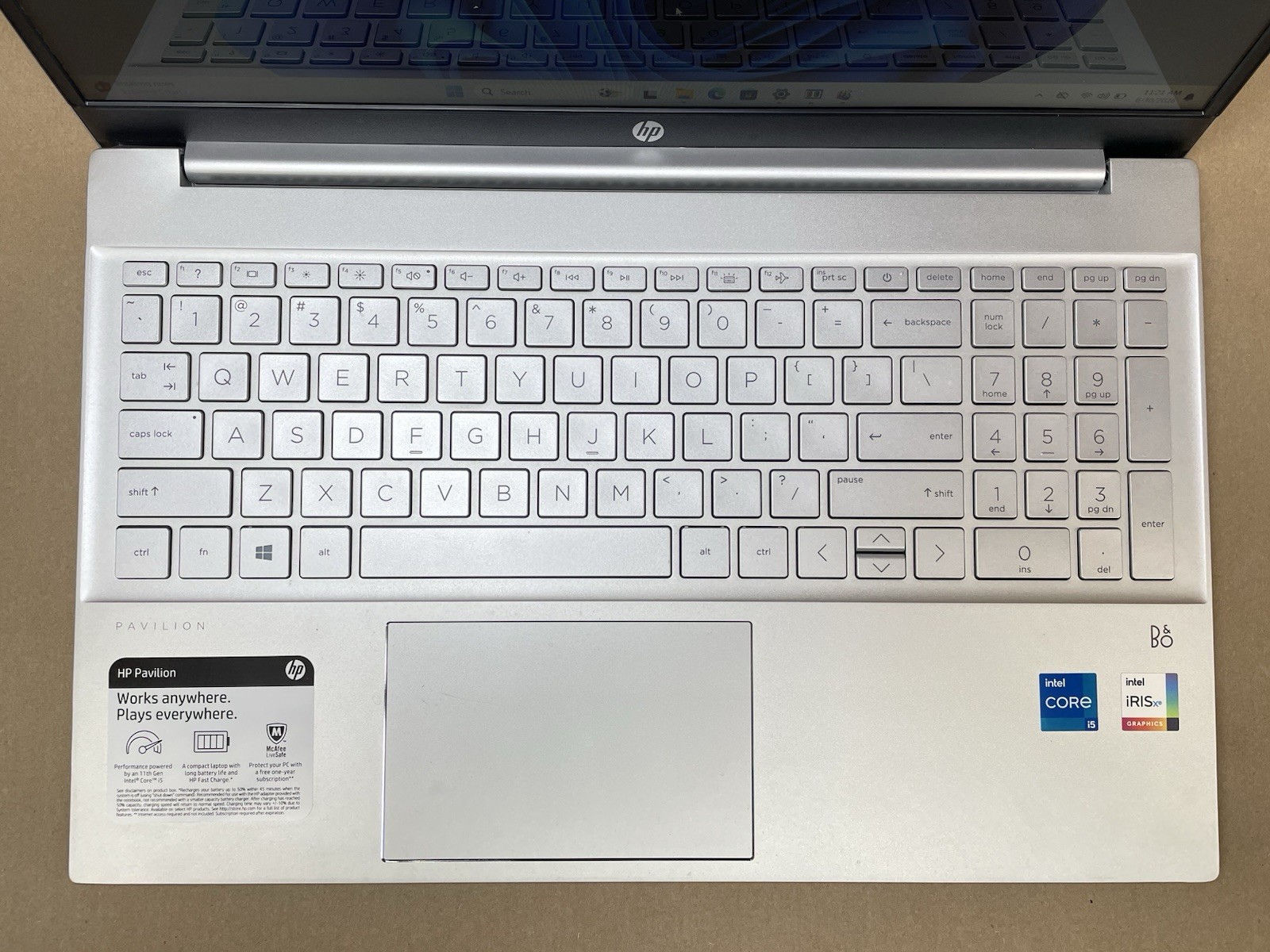 HP Pavilion 15-eg0053cl 15.6″ i5-1135G7 @2.40GHz 12GB RAM 256GB SSD Win 11 Pro