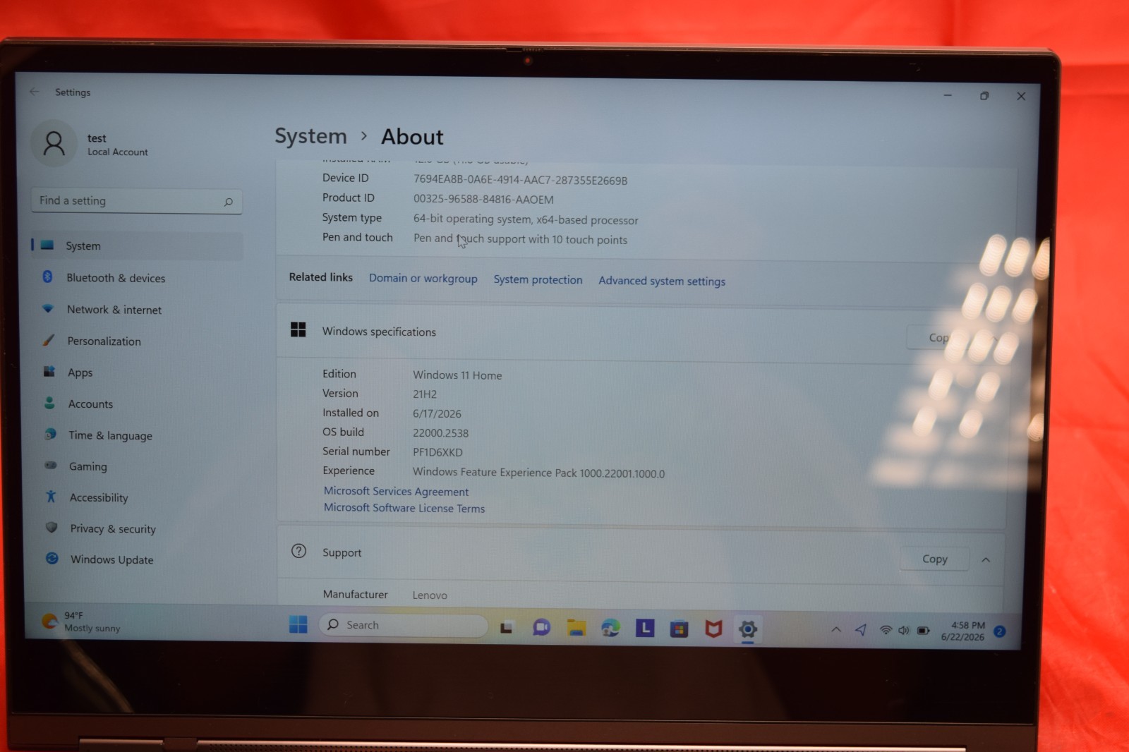 Lenovo Yoga C930-13IKB 13″ FHD Touch I7-8550U 256GB 12GB W11H + Pen