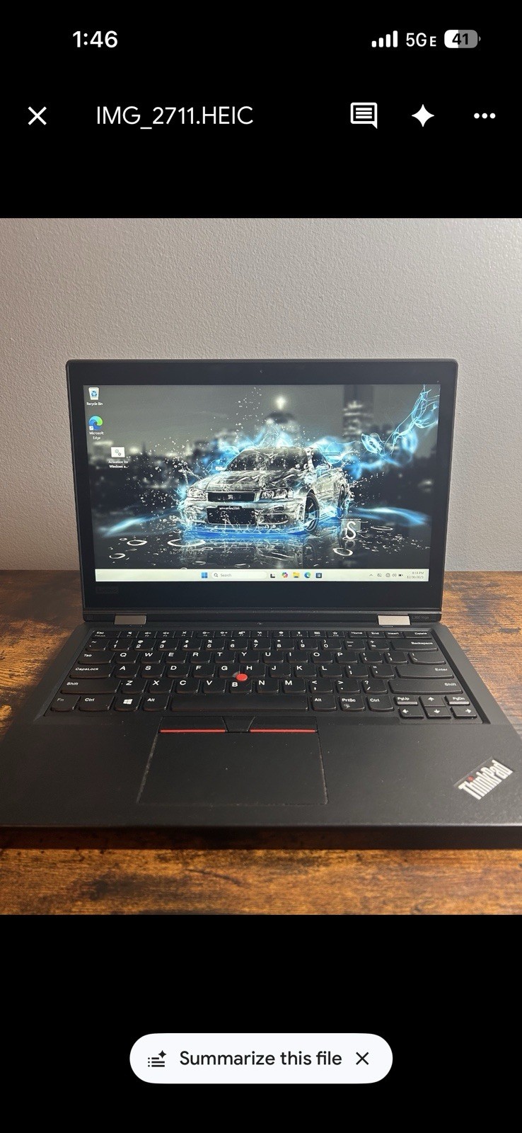 Lenovo ThinkPad L380 Yoga 14″ Laptop i5-8350U 16GB 256GB SSD Touchscreen Win 11