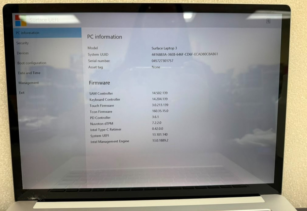 Microsoft Surface Laptop 3 15″ i7-1065G7 16GB 512GB Win 11 Pro- Read descr