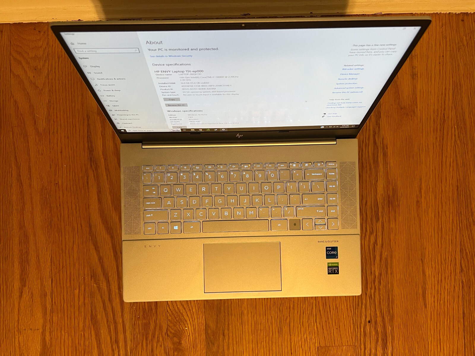 HP ENVY 15, i7-11800H, NVIDIA RTX 3050 Ti, 1 TB NVMe SSD, 16 GB RAM (Flawless)