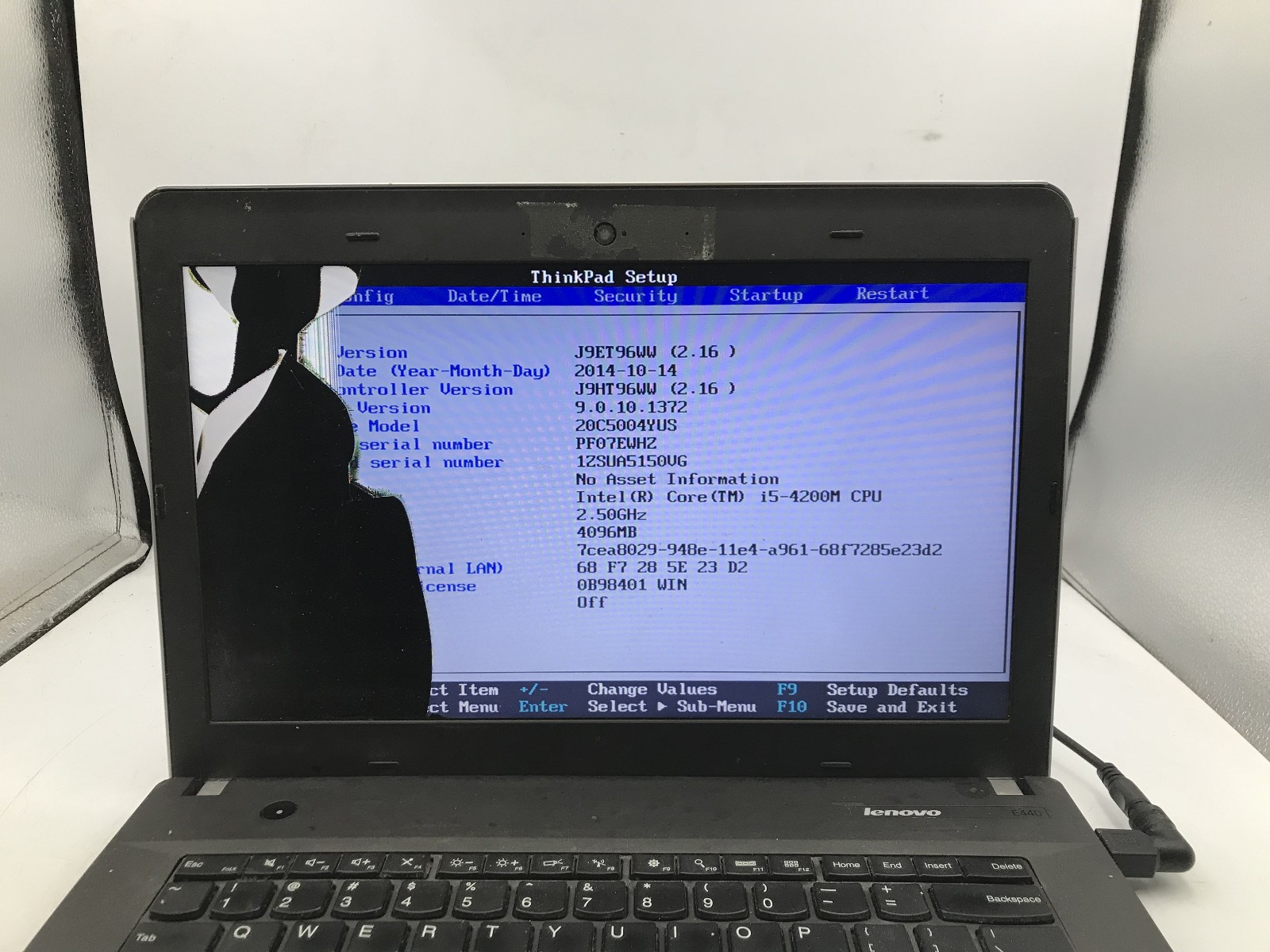 LENOVO THINKPAD E440 – FOR PARTS/BROKEN LCD – INTEL I5 4TH GEN – NO RAM -READ-BB