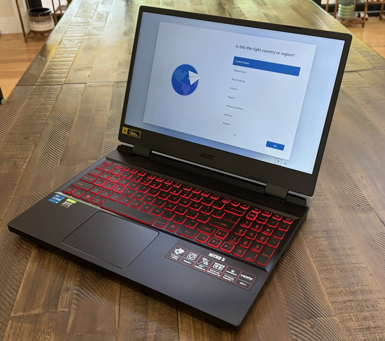 Acer Nitro 5, Intel Core i5-12500H, GeForce RTX 3050