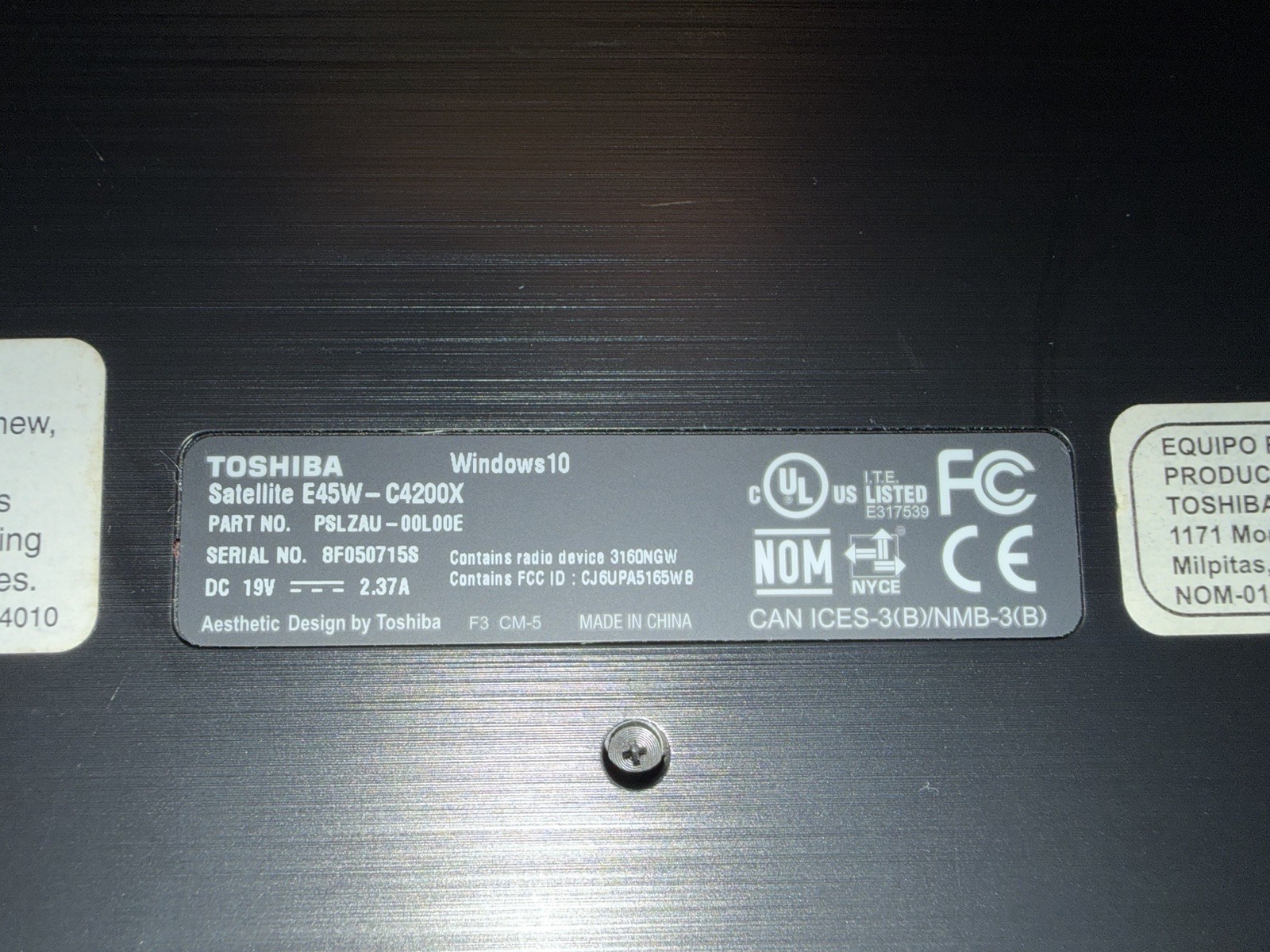 Toshiba Satellite Radius E45W-C4200X i3 Laptop Parts/Repair Untested