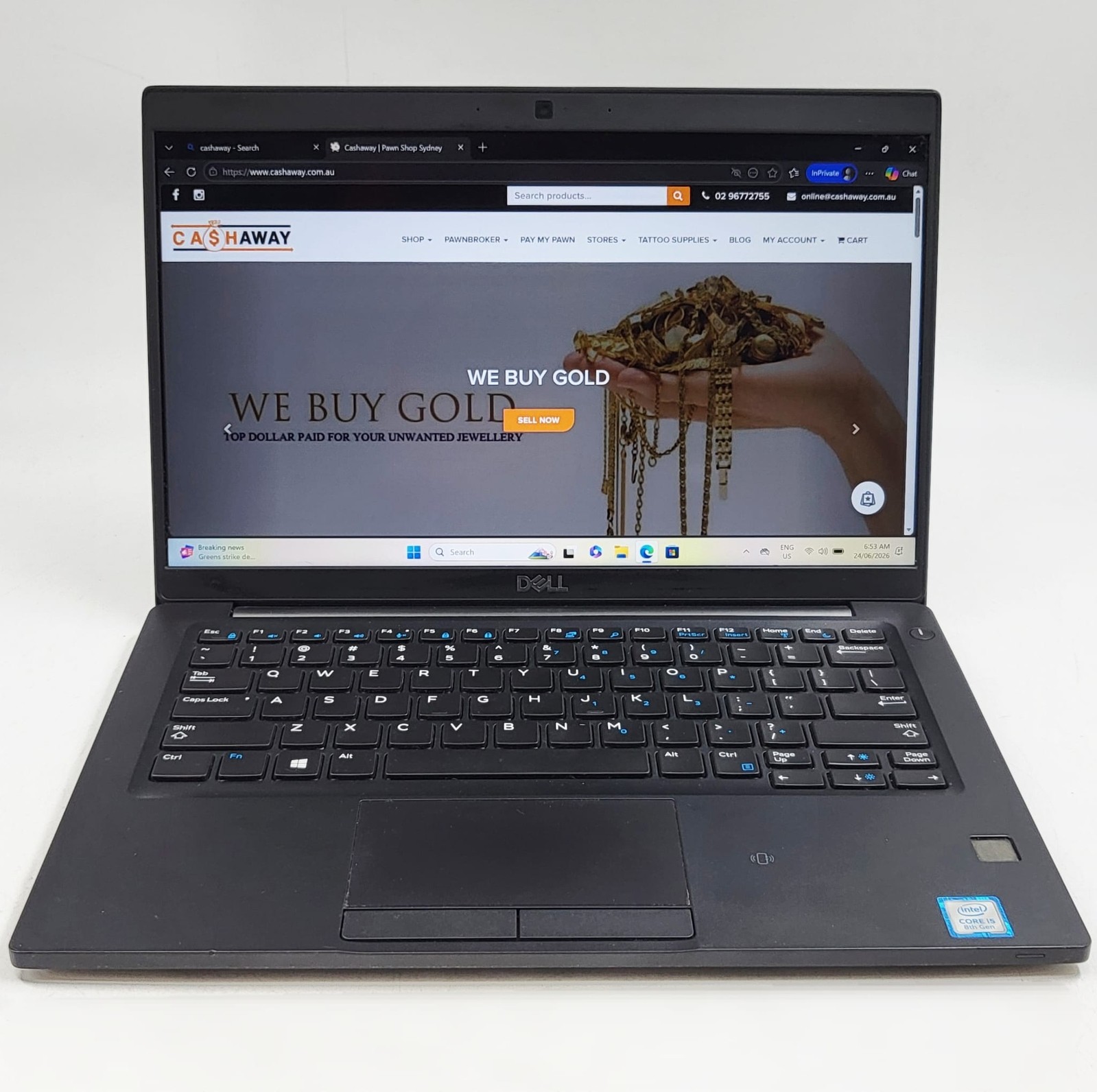 Dell Latitude 7390 13.3″ Touchscreen Laptop i5-8250U 8GB RAM 256GB SSD Win 11 Pr