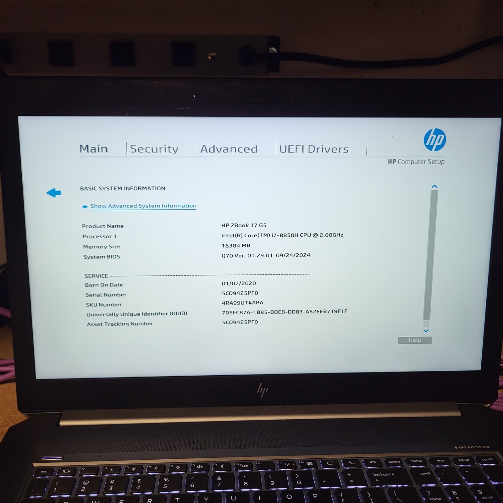 Blown Speaker HP ZBook 17 G5 Laptop Intel i7-8850H 2.6GHz 16GB 512GB P3200 GPU