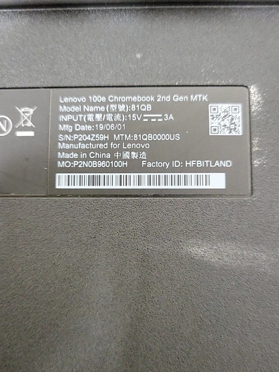 LENOVO 100e Chromebook 2nd gen MTK Celeron N4020 4GB 32GB SEE NOTES
