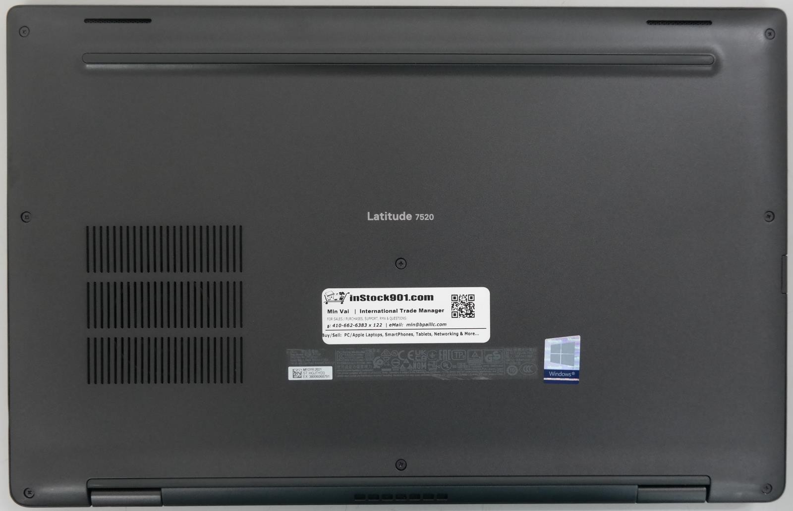 Dell Latitude 7520 i5-1135G7 2.4GHz 256GB SSD 15.6in FHD NO POWER FOR PARTS READ
