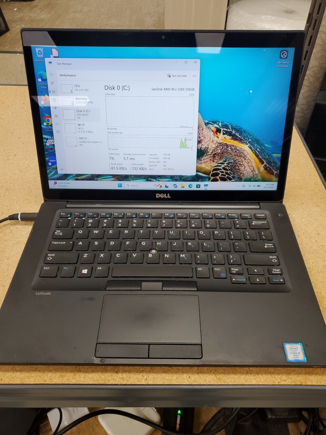 Dell Latitude 7480 14” i5-6300U 2.4GH 8GB DDR4 256GB SSD Win 11 032526-2