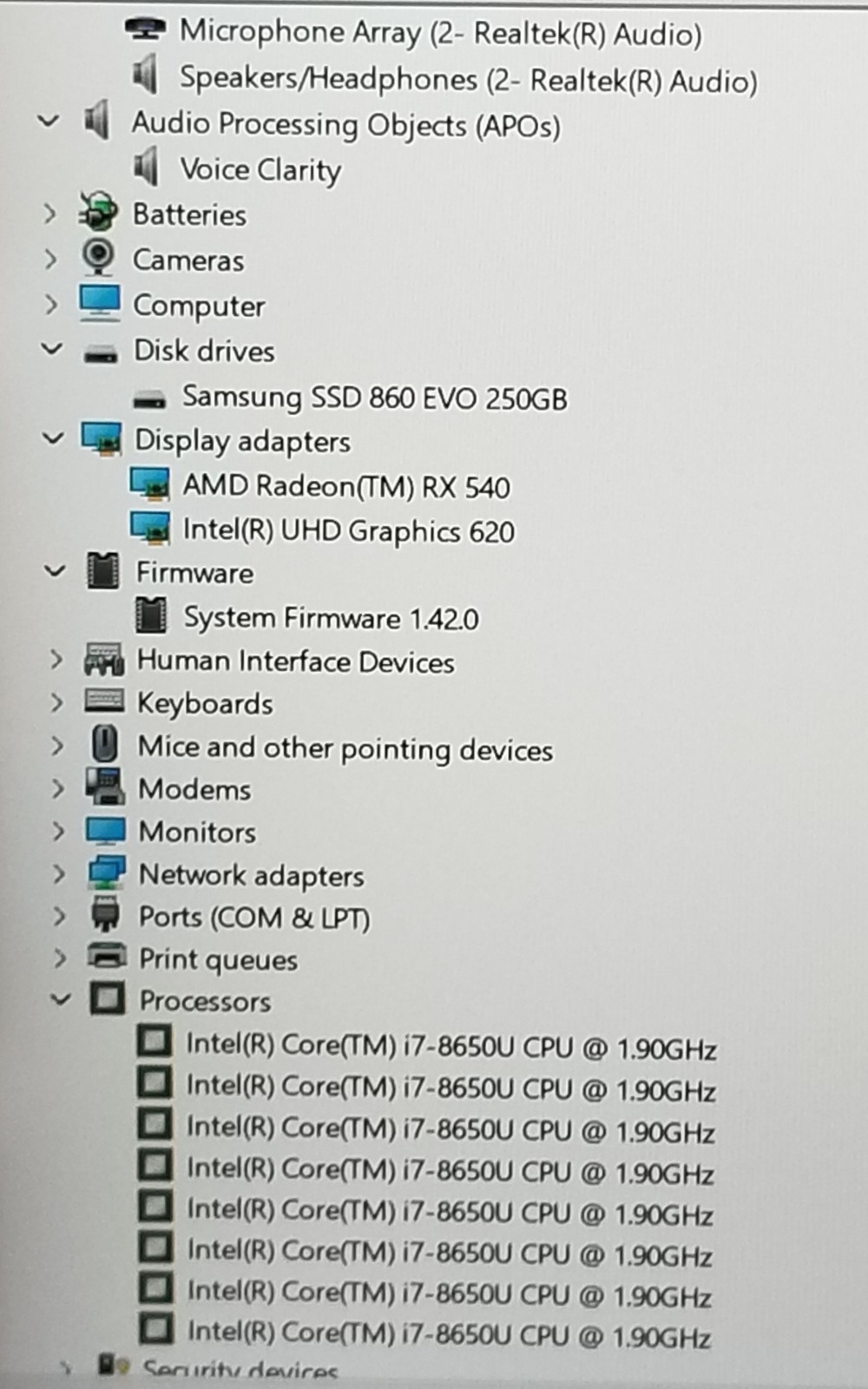 Dell Latitude 5424 Rugged i7-8650U 16GB RAM 250GB SSD RADEON RX 540 WIN 11 2XBAT