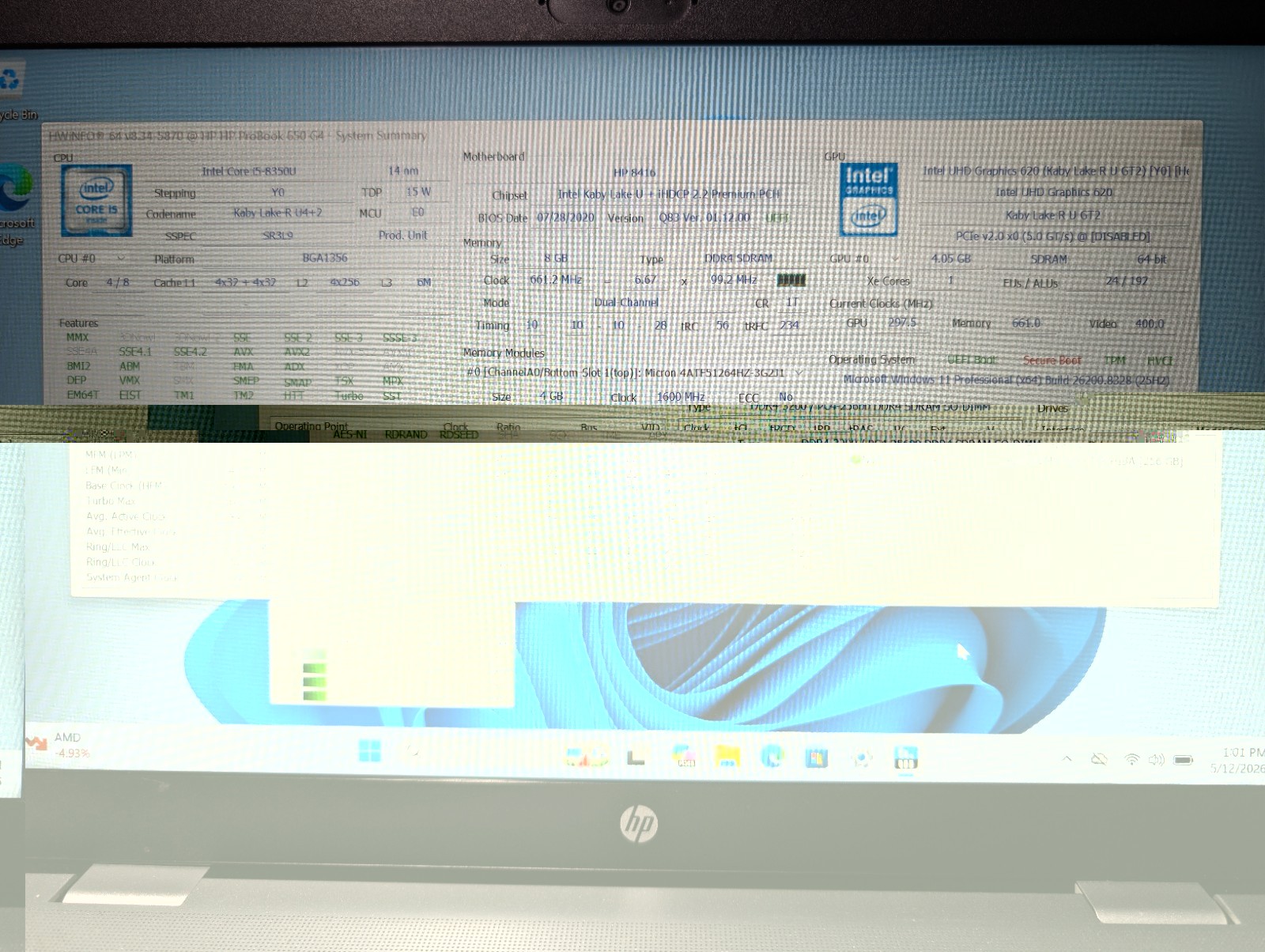 Read! HP PROBOOK 650 G4 | i5-8350U 8GB RAM 256GB NVMe SSD | FHD Windows 11 Pro