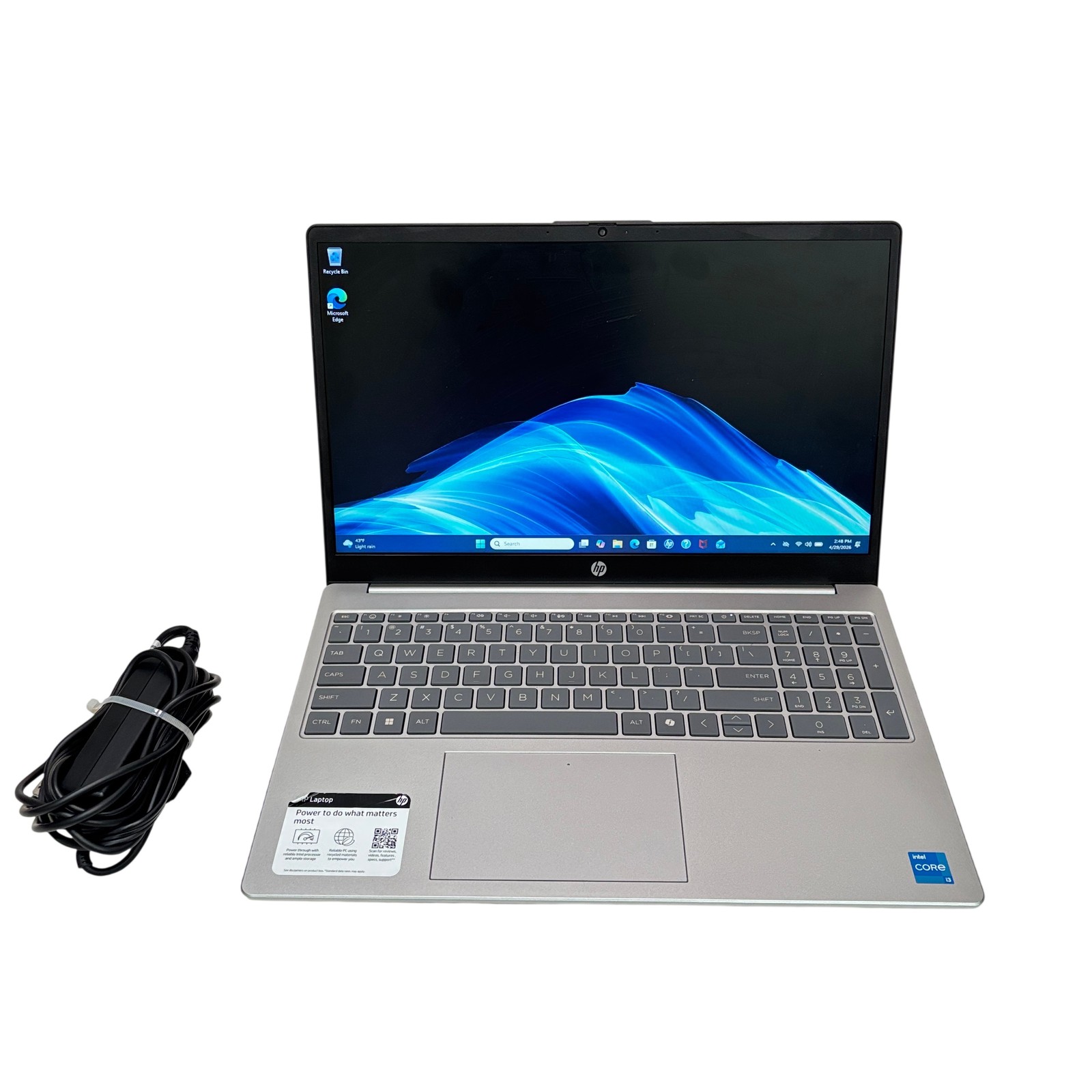 HP 15-fd0113x Windows 11 Core i3-N305 1.8GHz 8GB RAM 128GB SSD Laptop 15.6″