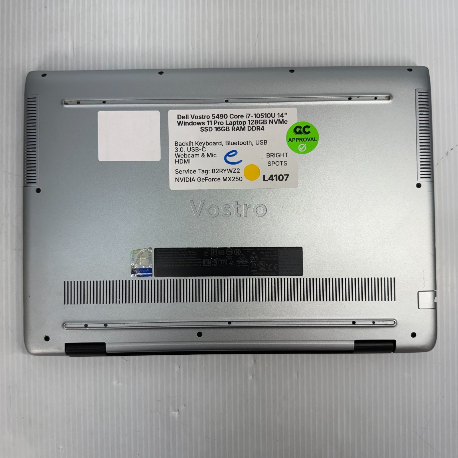 Dell Vostro 5490 i7-10510U 14″ Windows 11 Pro Laptop 128GB SSD 16GB *ROUGH SHAPE