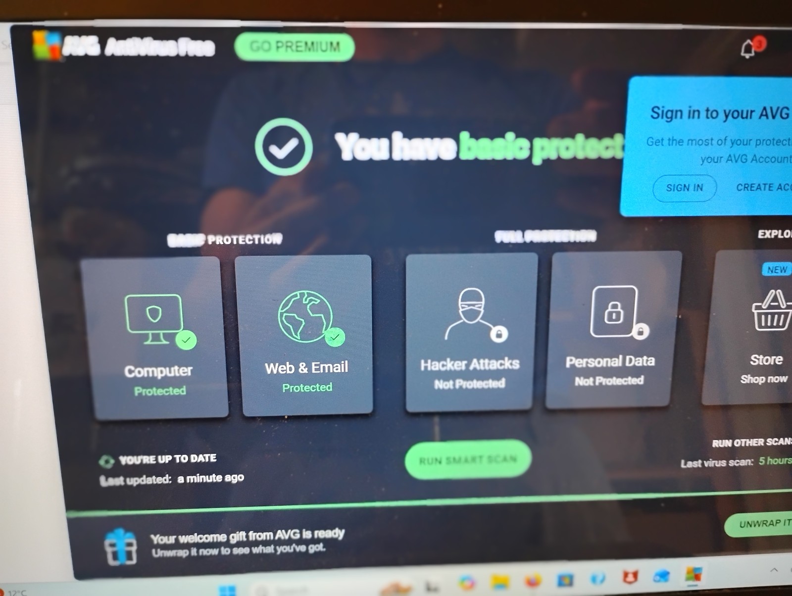 HP 14″ AMD Ryzen Laptop/Notebook, 4gb 128gb Win 11 Antivirus has Box ready use