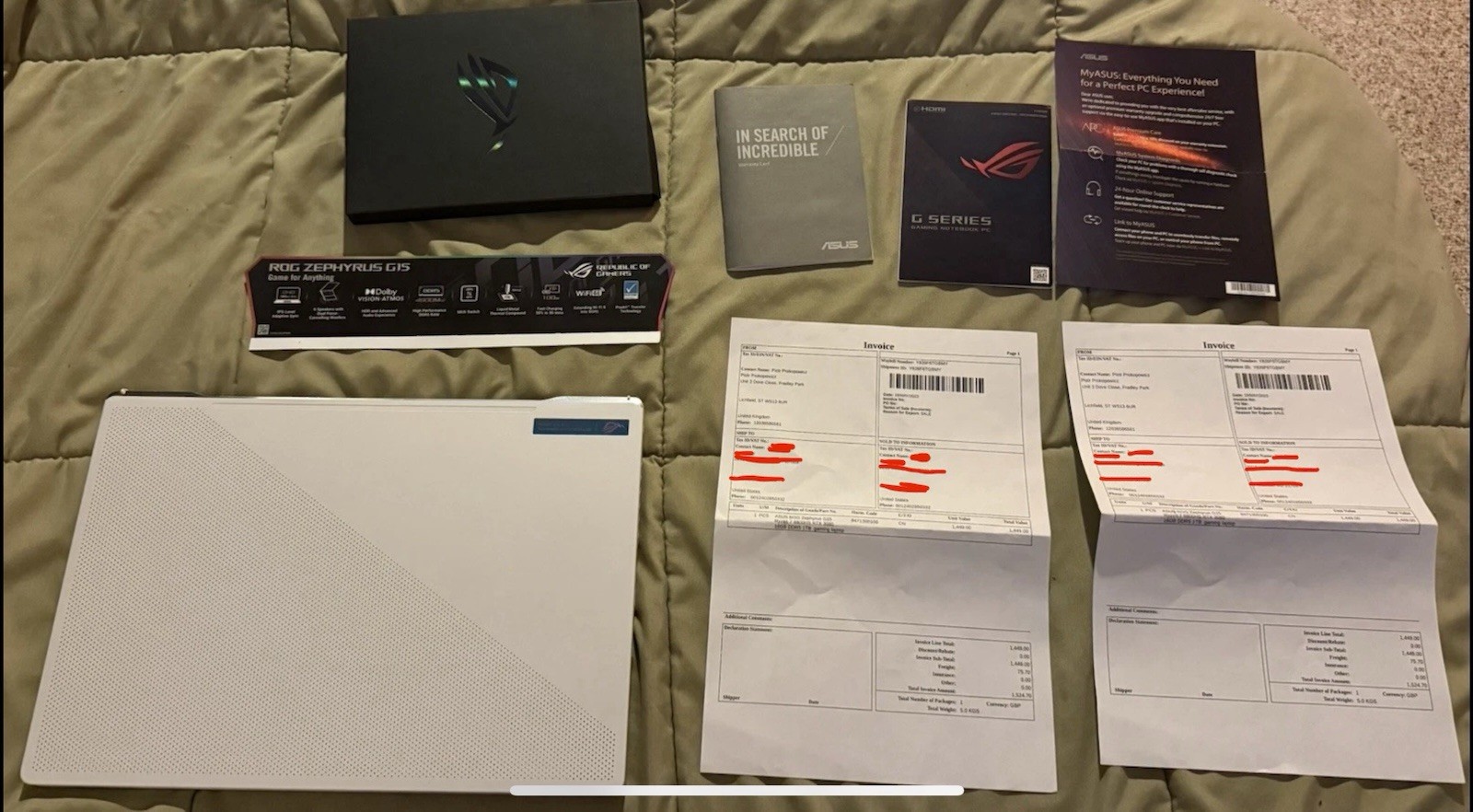 Asus ROG Zephyrus G15 Ryzen 7 6800HS RTX3080 16GB DDR5 1TB Gaming 15.6″ laptop