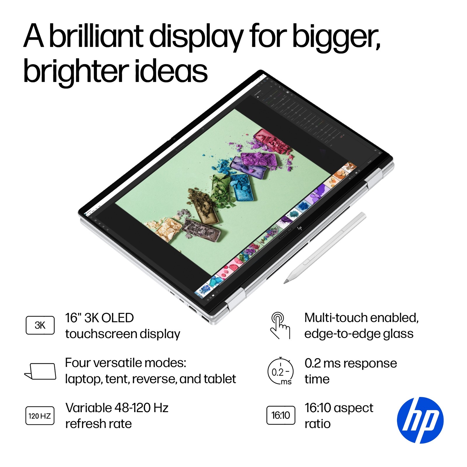 HP Laptop OmniBook 7 Flip 16″ 3K OLED Touch 2-in-1 AI 120Hz Ultra 7 Copilot+ PC