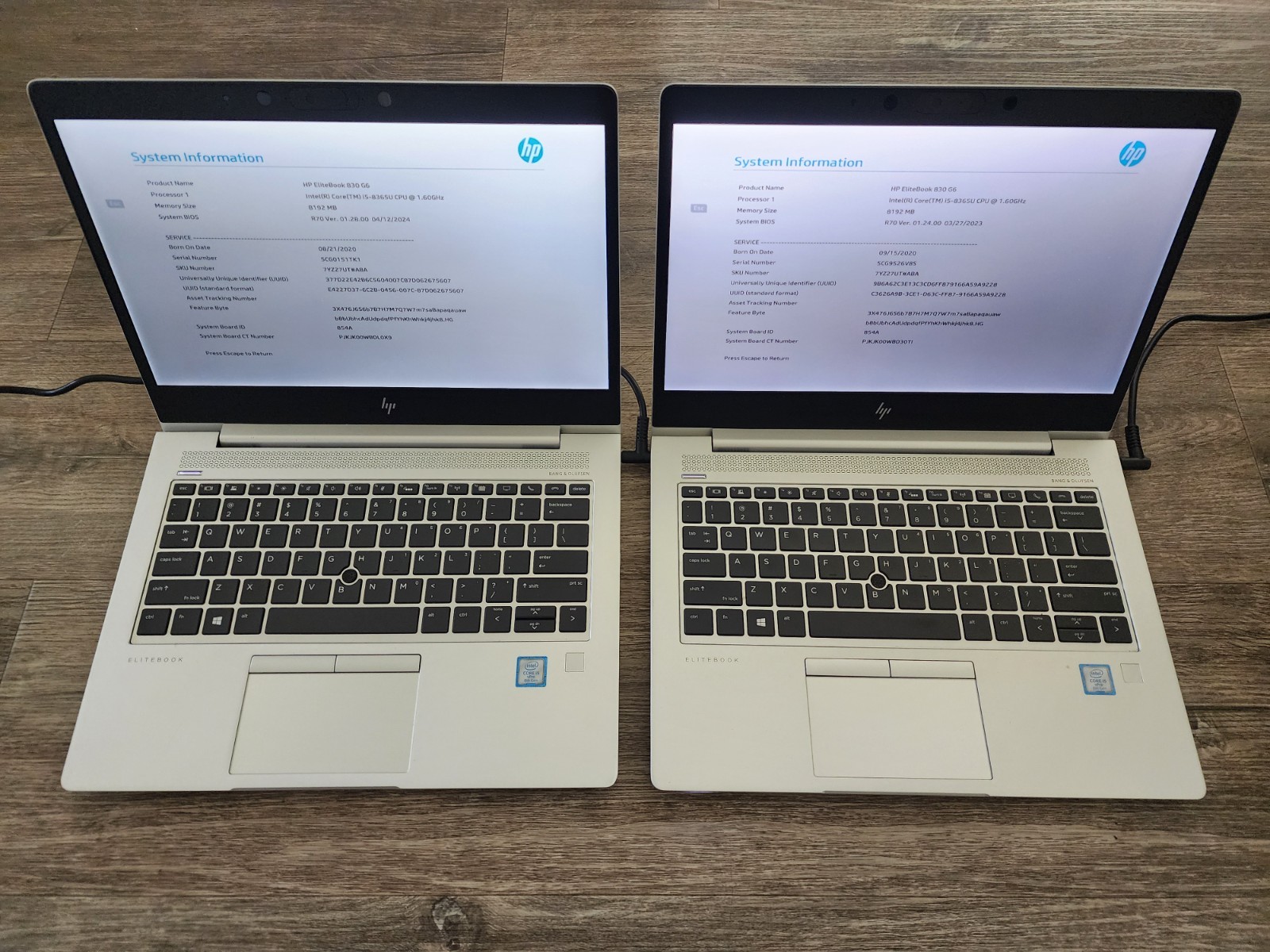 LOT HP ELITEBOOK 830 G6 LAPTOP/NOTEBOOK PC INTEL CORE i5-8365U CPU BACKLIT KYBRD
