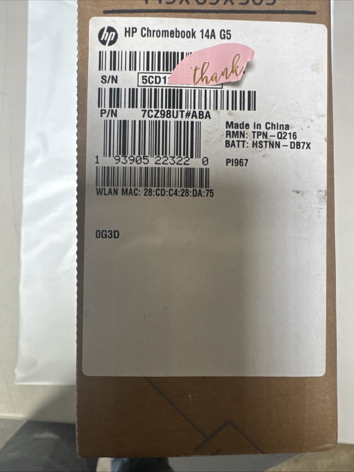 HP Chromebook 14A G5 Laptop 14″ 4GB RAM 32GB – Gray – Brand New