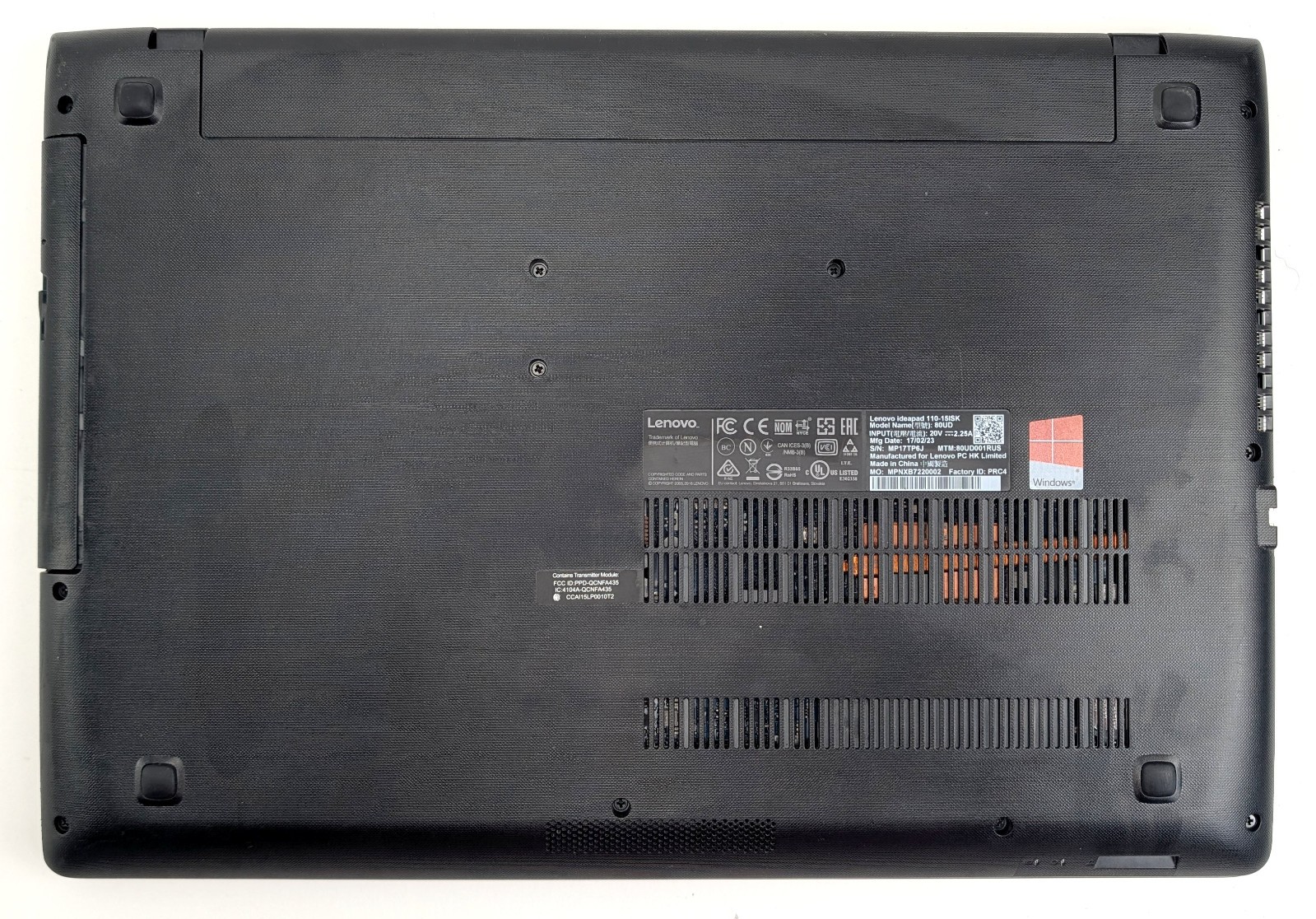 Lenovo Ideapad 110-15ISK 15″ Laptop Intel Core I5-6200U 256GB SSD 8GB RAM Win 10