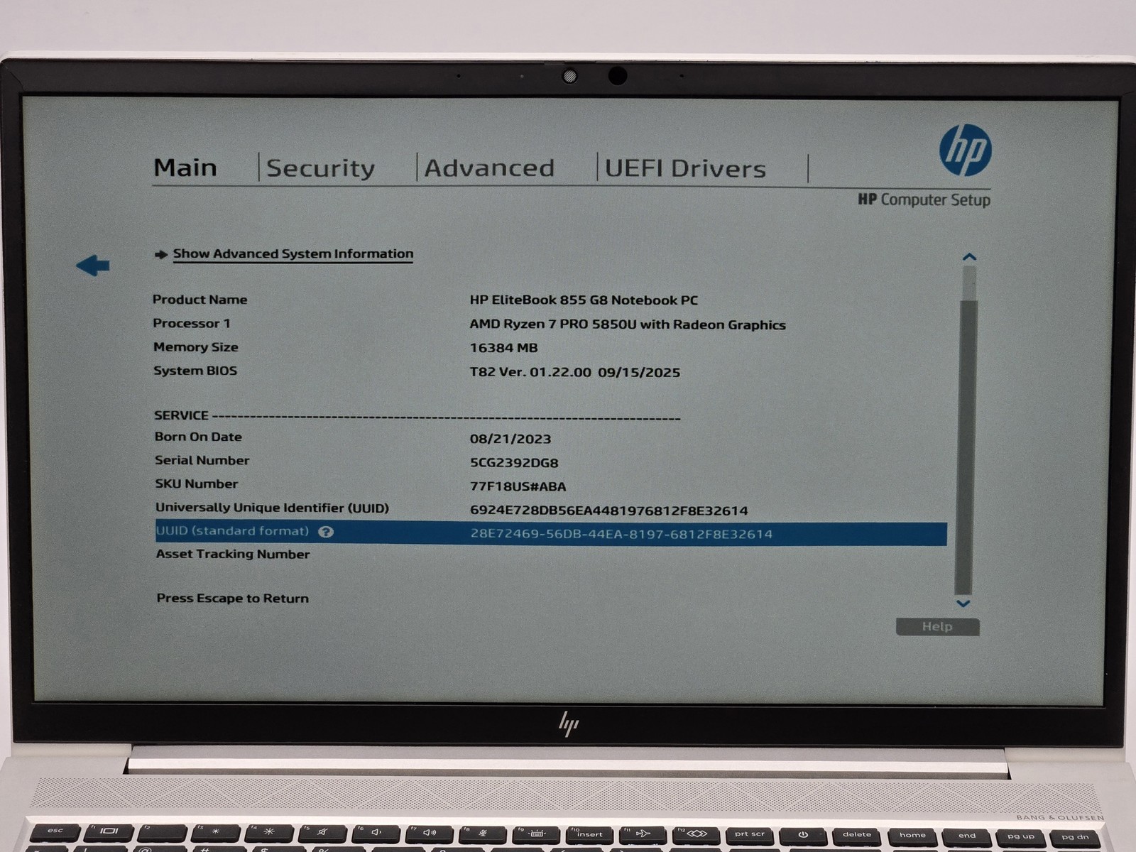 HP EliteBook 855 G8 15″ FHD Touch RYZEN 7 PRO 5850U 512GB SSD 16GB W11P IRCam