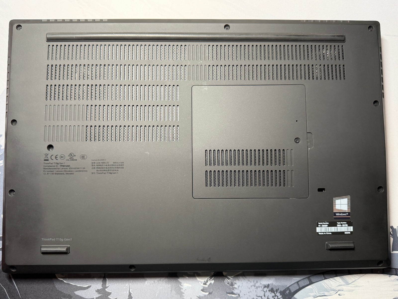 Lenovo ThinkPad T15g Gen 1 i7-10850H 32GB DDR4 512GB SSD NVIDIA RTX 2070 W11P