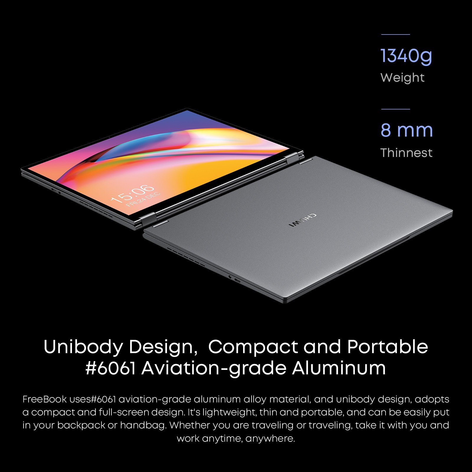 CHUWI FreeBook 13.5″ 2-in-1 Laptop Intel N5100 12GB RAM 512GB SSD Win 11 PC