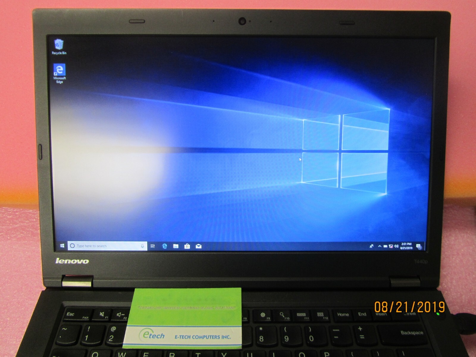 ThinkPad T440p i5-4300M 8GB 500GB HD 14.0 HD+ Windows 10 Pro64, PN 20AW0002US