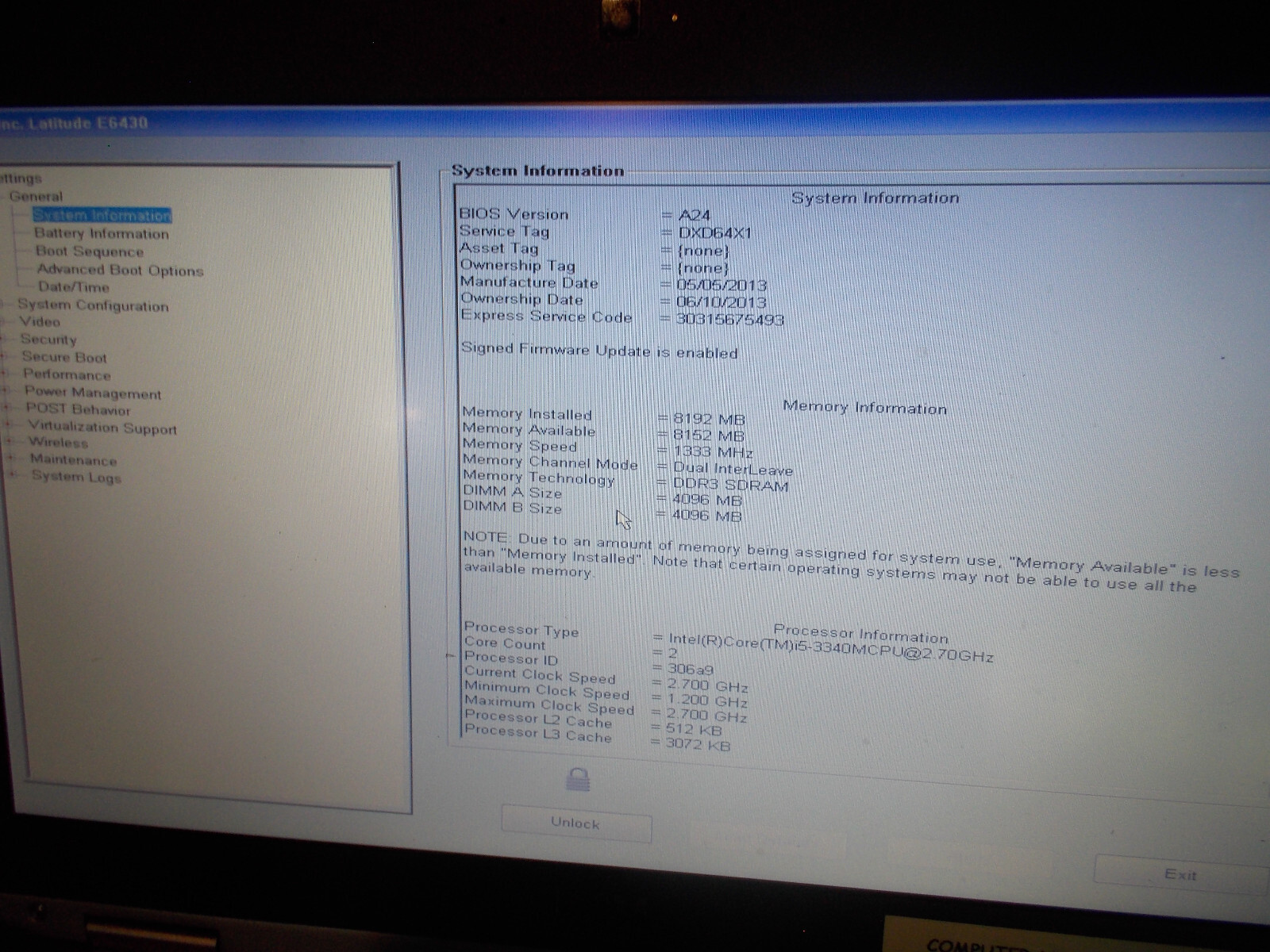 Dell Latitude E6420 Laptop Intel Core i5-2.5Ghz, 8GB RAM, 256GB SSD HDD DVDRW Wi