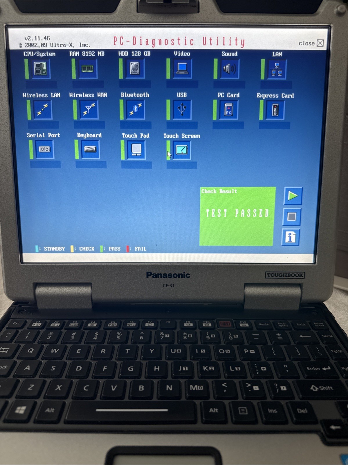 Panasonic Toughbook CF-31 MK4 i5-3340M 2.7GHz/8GB 128GB/NoOS/NoDVD/No AC Charger