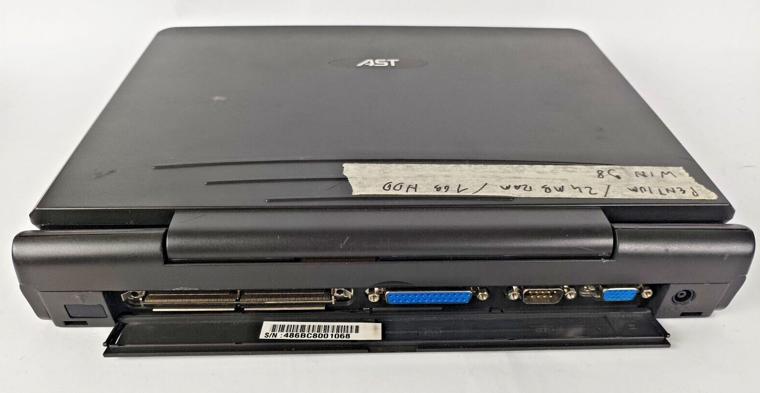 AST Ascentia series AD-40 Pentium 24mb ram 1gb hdd Windows 98 Parallel Serial