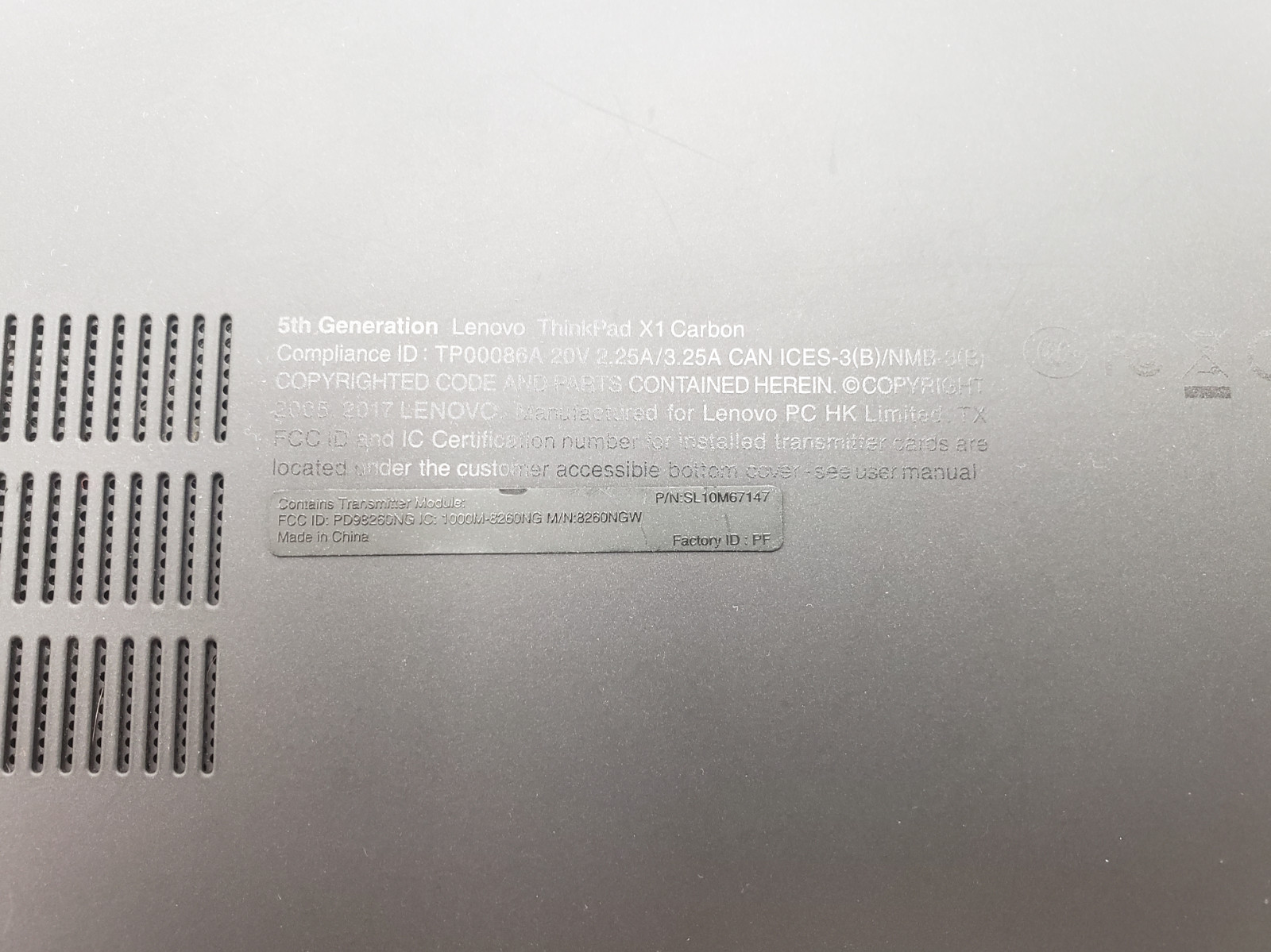 Lenovo ThinkPad X1 Carbon Gen 5th i7-6500U 8GB 128GB SSD 14″ FHD Win11 Laptop PC