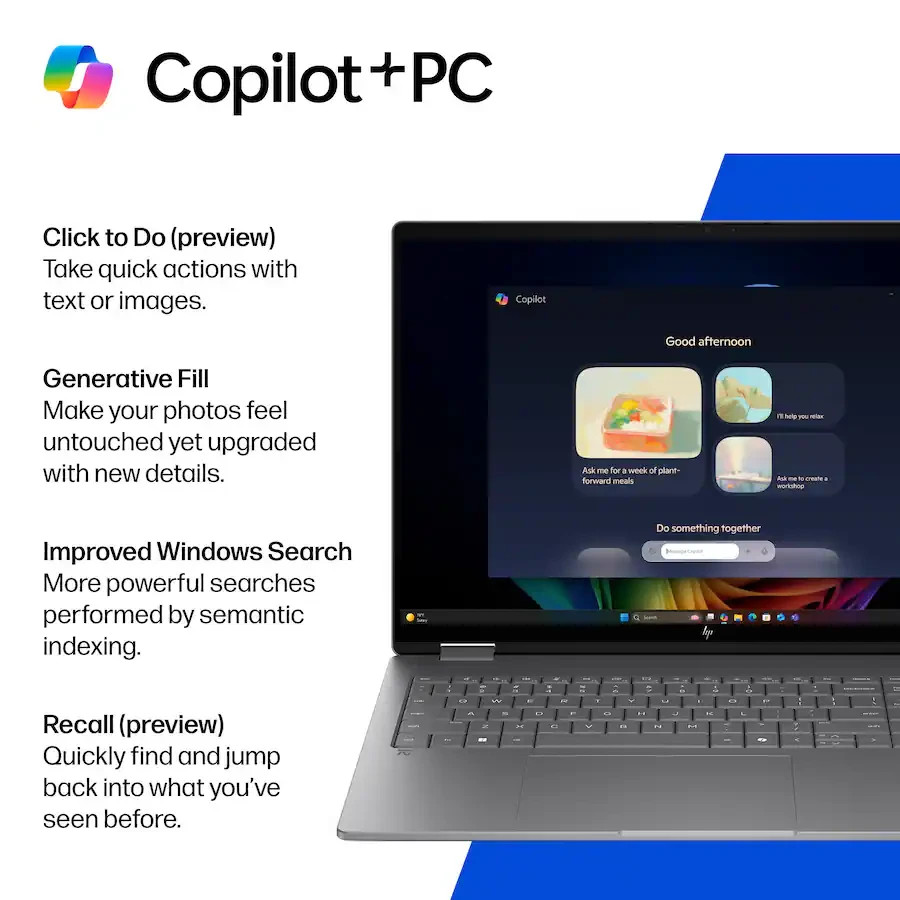 HP OmniBook X Flip 16″ 2K OLED Touch Ryzen AI 9 465 32GB 512GB Copilot+ Laptop