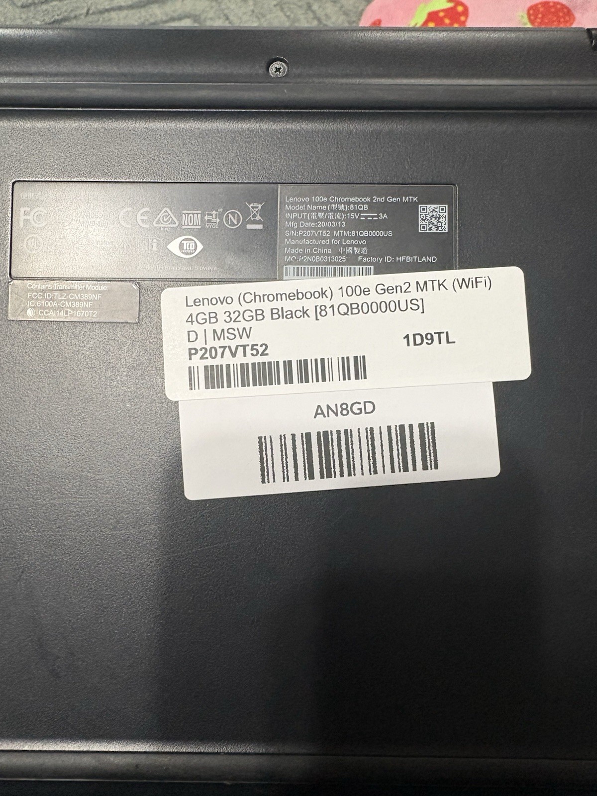 Lenovo Chromebook 81Q 100e 2nd Gen, 11.6″ Display, MTK8173C, 32GB SSD, 4GB RAM