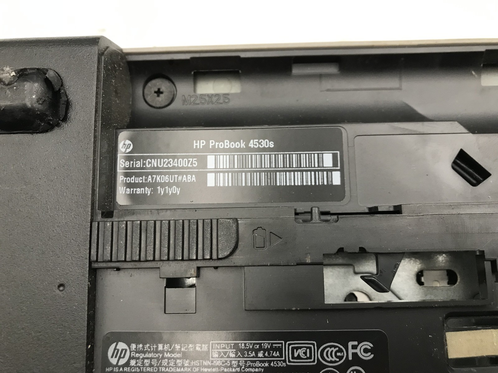 HP PROBOOK 4530S – FOR PARTS/REPAIR – INTEL I3 2ND GEN – NO RAM – READ DESC – BB