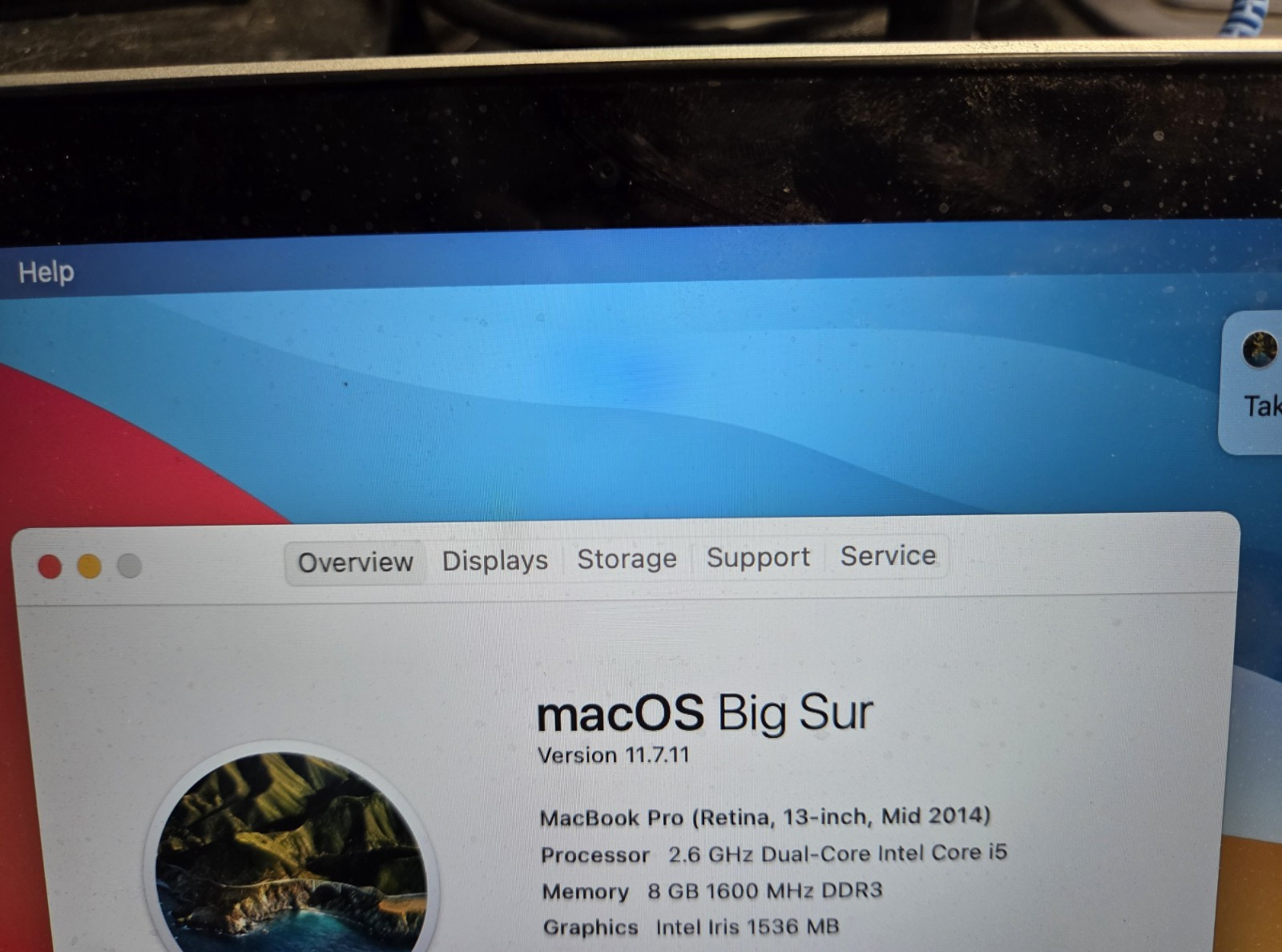 MacBook Pro Retina 13″ A1502 Mid 2014 Core i5-4278U 2.6GHz 8GB RAM 256GB SSD