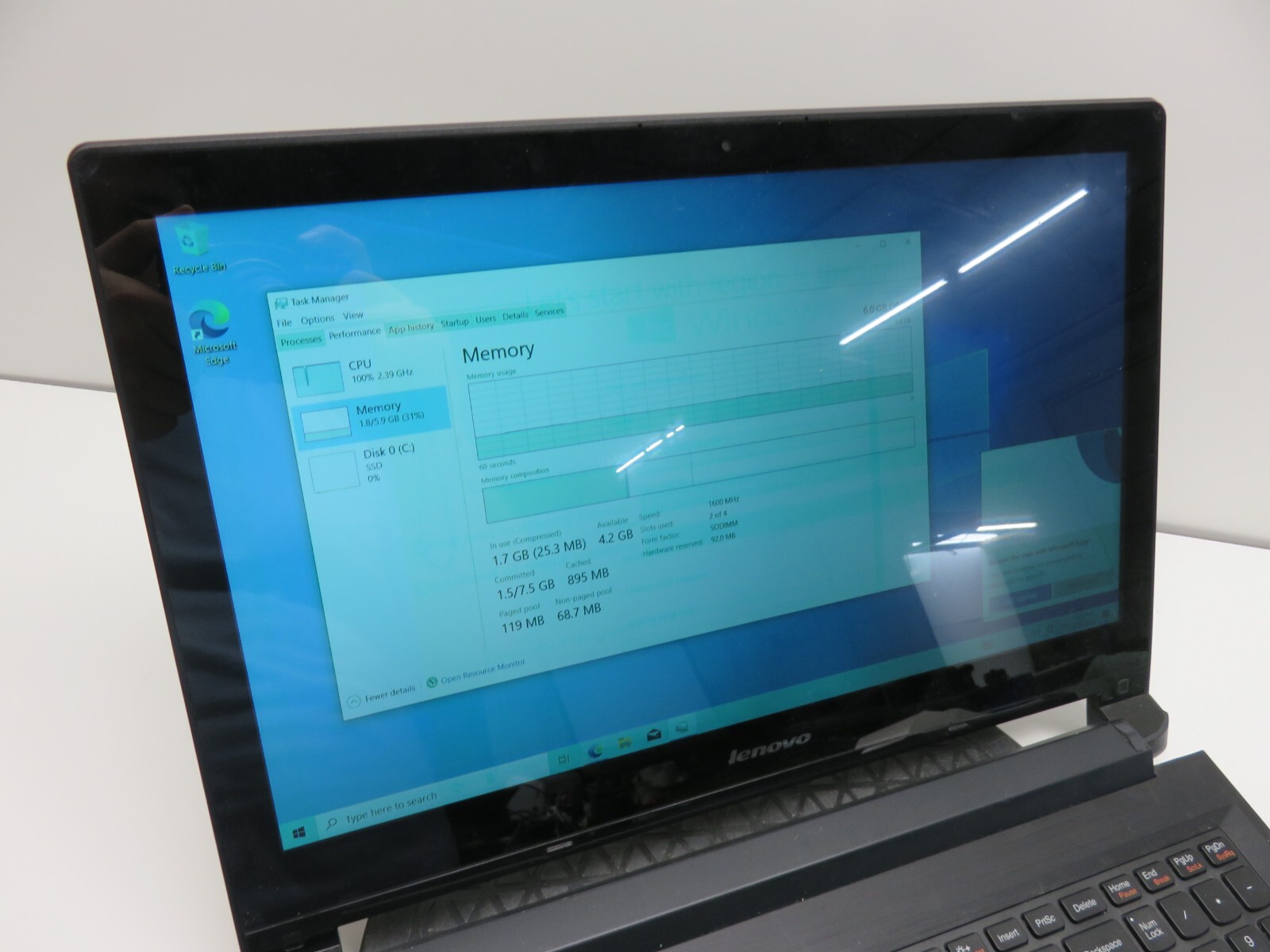 Lenovo Flex 2-25 Laptop Intel Core i5-4210u 6GB 200GB SSD Win 10 – LCD Issue