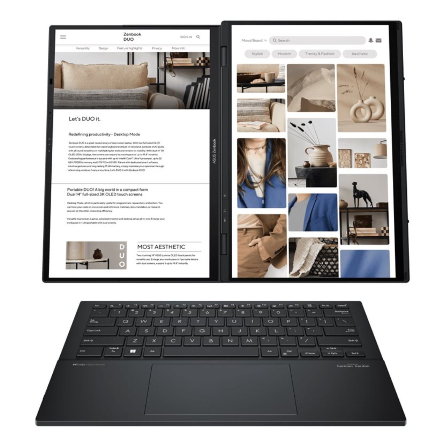 ASUS Zenbook Duo 14″ OLED Touch Intel Ultra 7 155H 16GB 1TB SSD W11H Laptop, GR