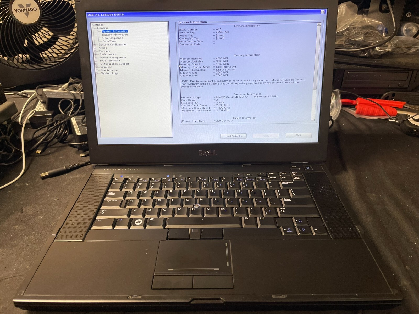 Dell Latitude E6510 i5-540M @2.53GHz 4GB RAM 15.6″ 250GB HDD w/ Power Adapter