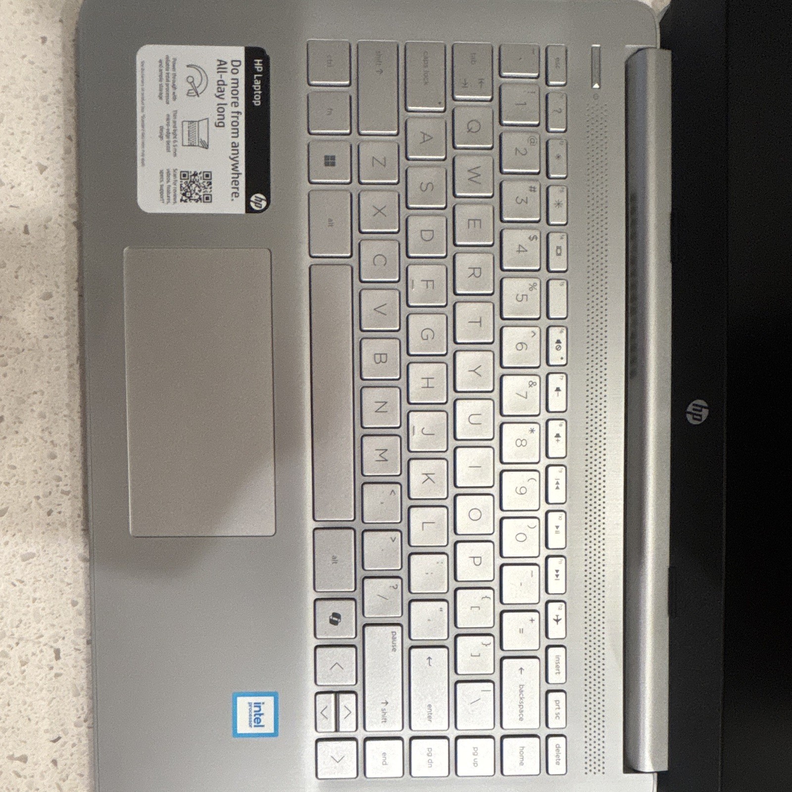 HP 14″ Silver Laptop Intel Windows 11 USB-C HDMI SD Slot Webcam Charger