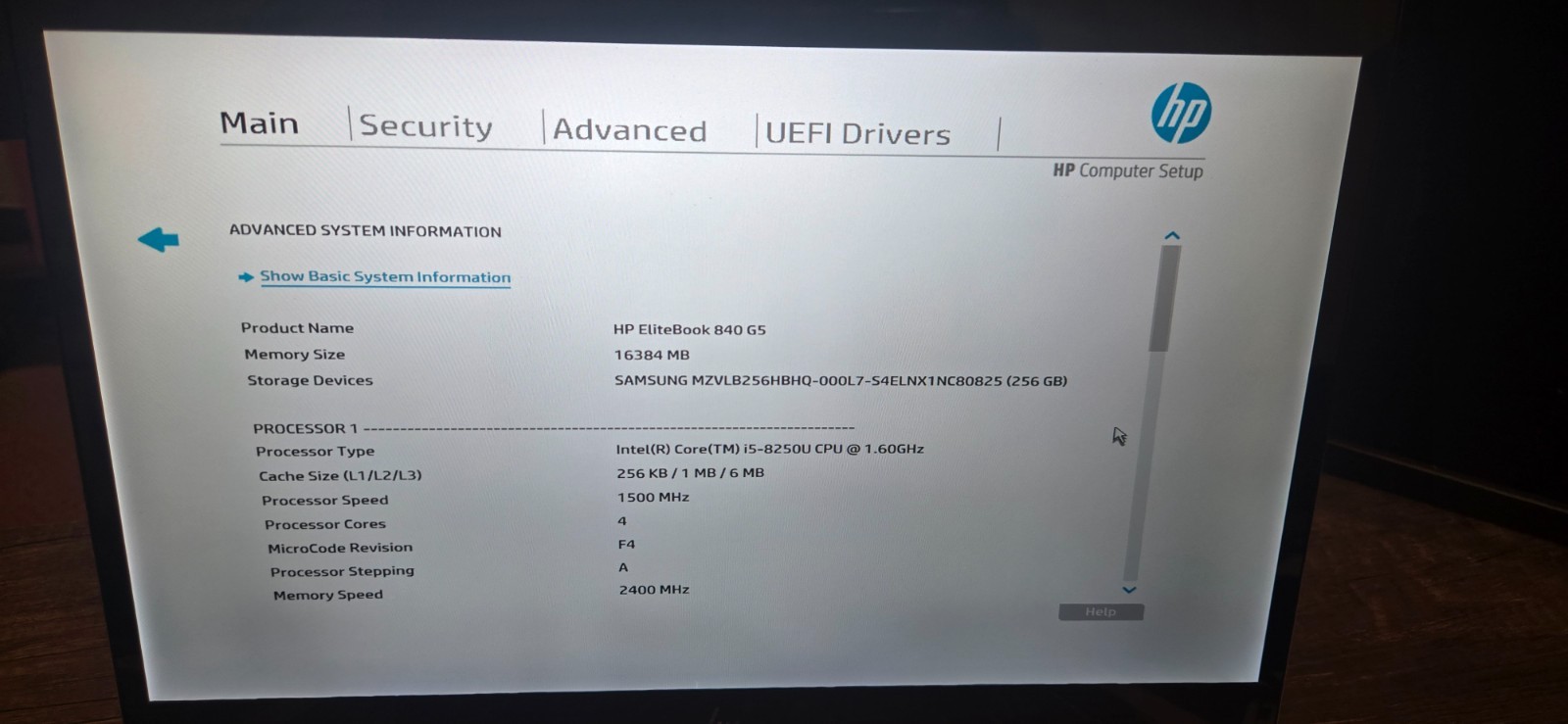 HP Elitebook 840G5 I5-8350U 256GB NvME SSD 16GB DDR4 Win11Pro (NO AC)