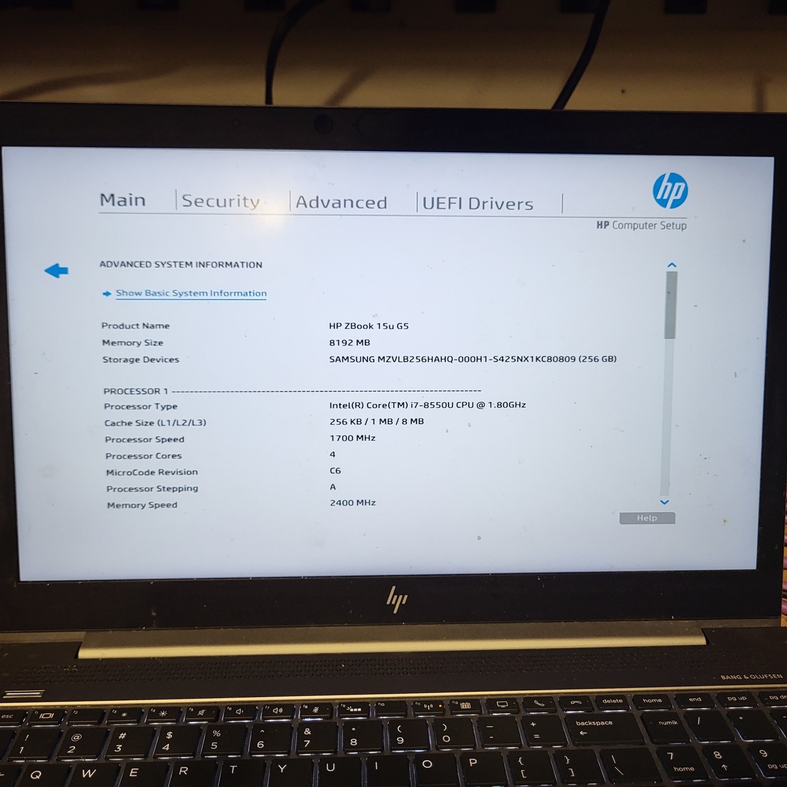 Trackpad Issues HP ZBook 15u G5 Laptop Intel i7-8550U 1.8GHz 8GB 256GB SSD