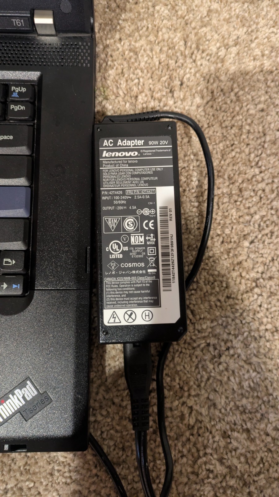Thinkpad T61 T7500 nvs140m 4gb ram 1680x1050p screen 15inches