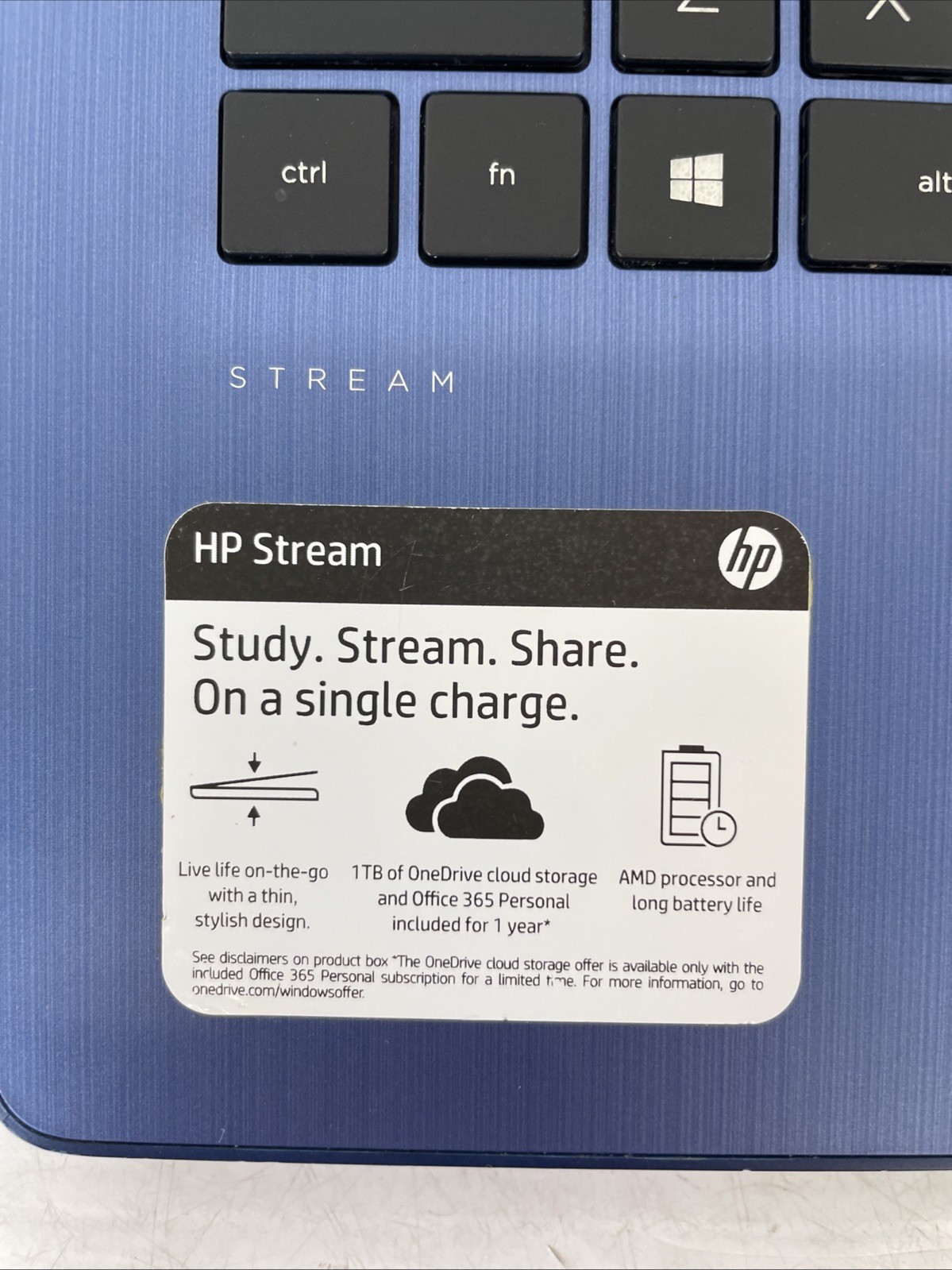 HP Stream 14-DS0036NR 14″ AMD A4-9120E 1.5GHz 4GB RAM 64GB SSD Radeon Windows 10