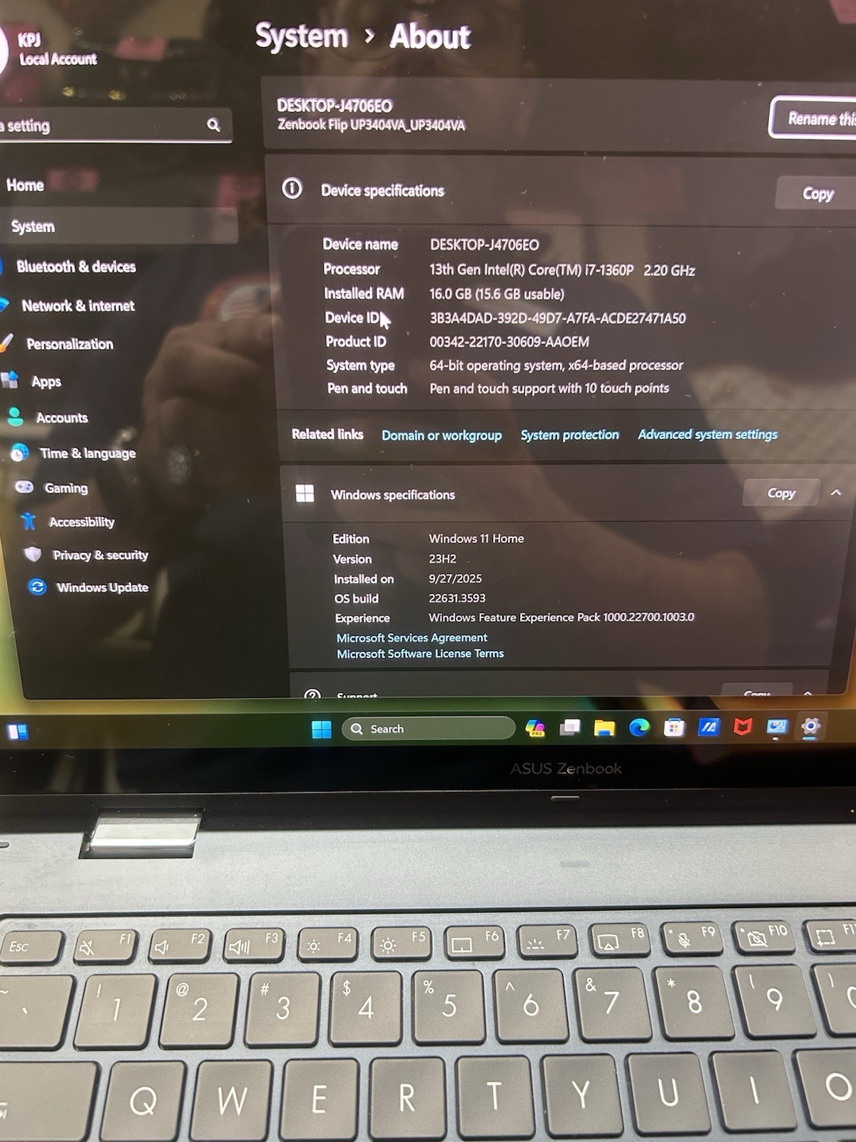 Asus Zenbook 14 Flip OLED 14″ WQXGA+ OLED i7-1360P 16GB RAM 1TB SSD NON TOUCH