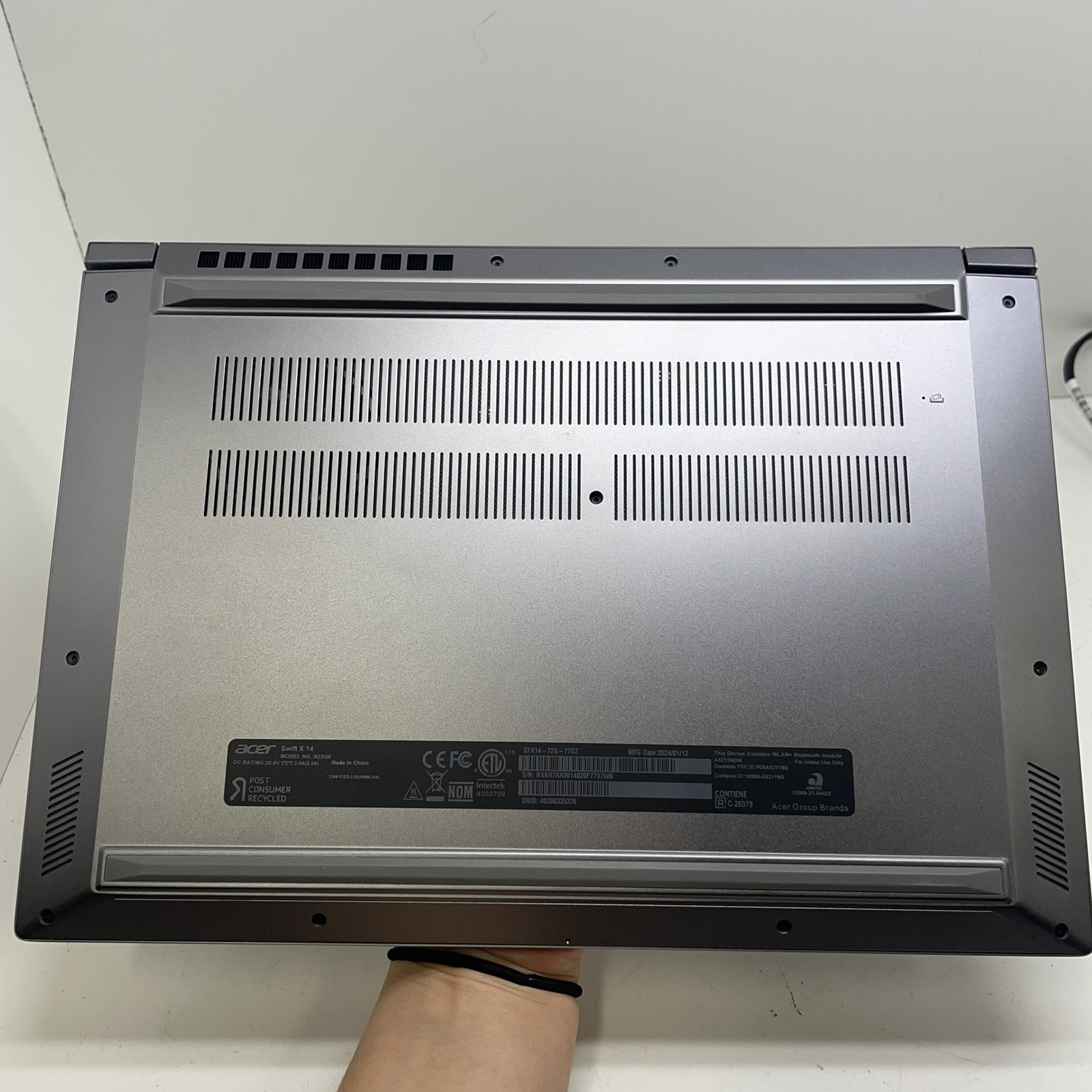 Acer Swift X 14 Core Ultra 7 16GB ram 1.40GHz GeForce RTX4050