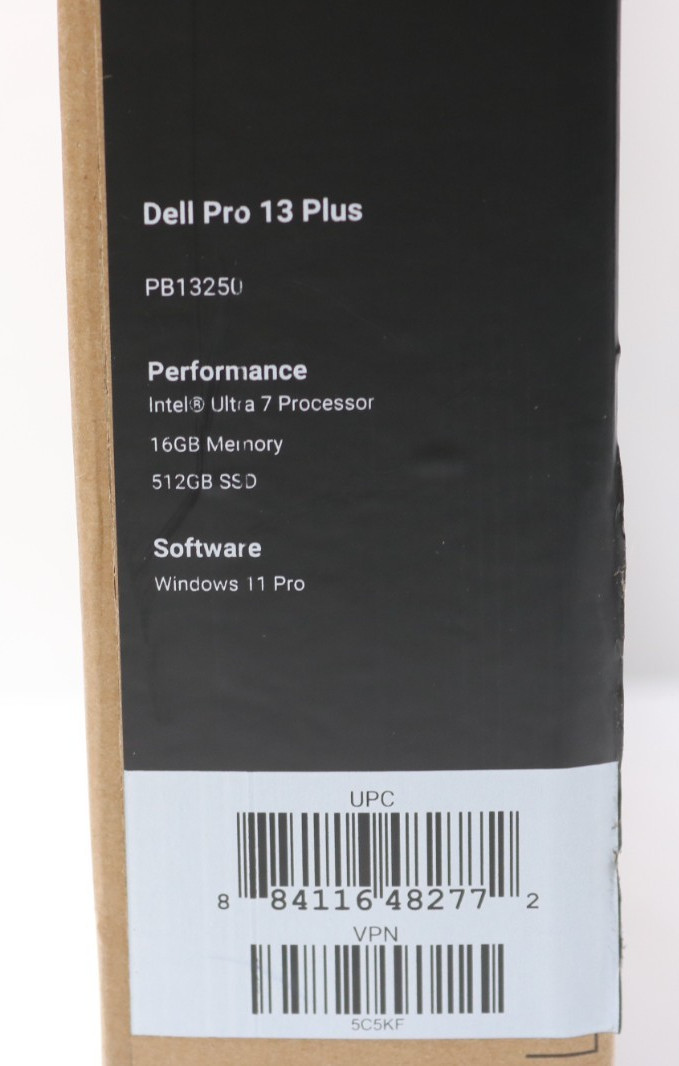 Dell Pro 13 Plus PB13250 13.3″ Laptop Intel Core Ultra 7 16GB RAM 512GB SSD