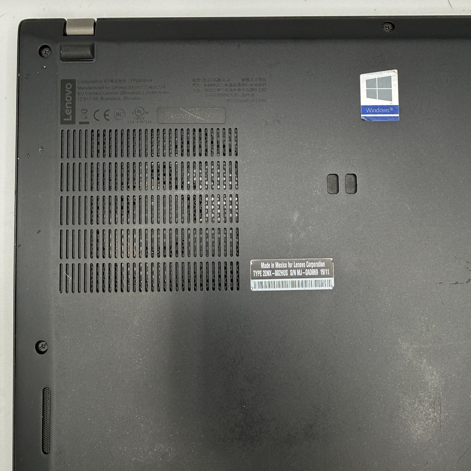 Lenovo ThinkPad T490s 14″ i7-8565U 16GB RAM 256GB SSD Win11 Pro See Pictures